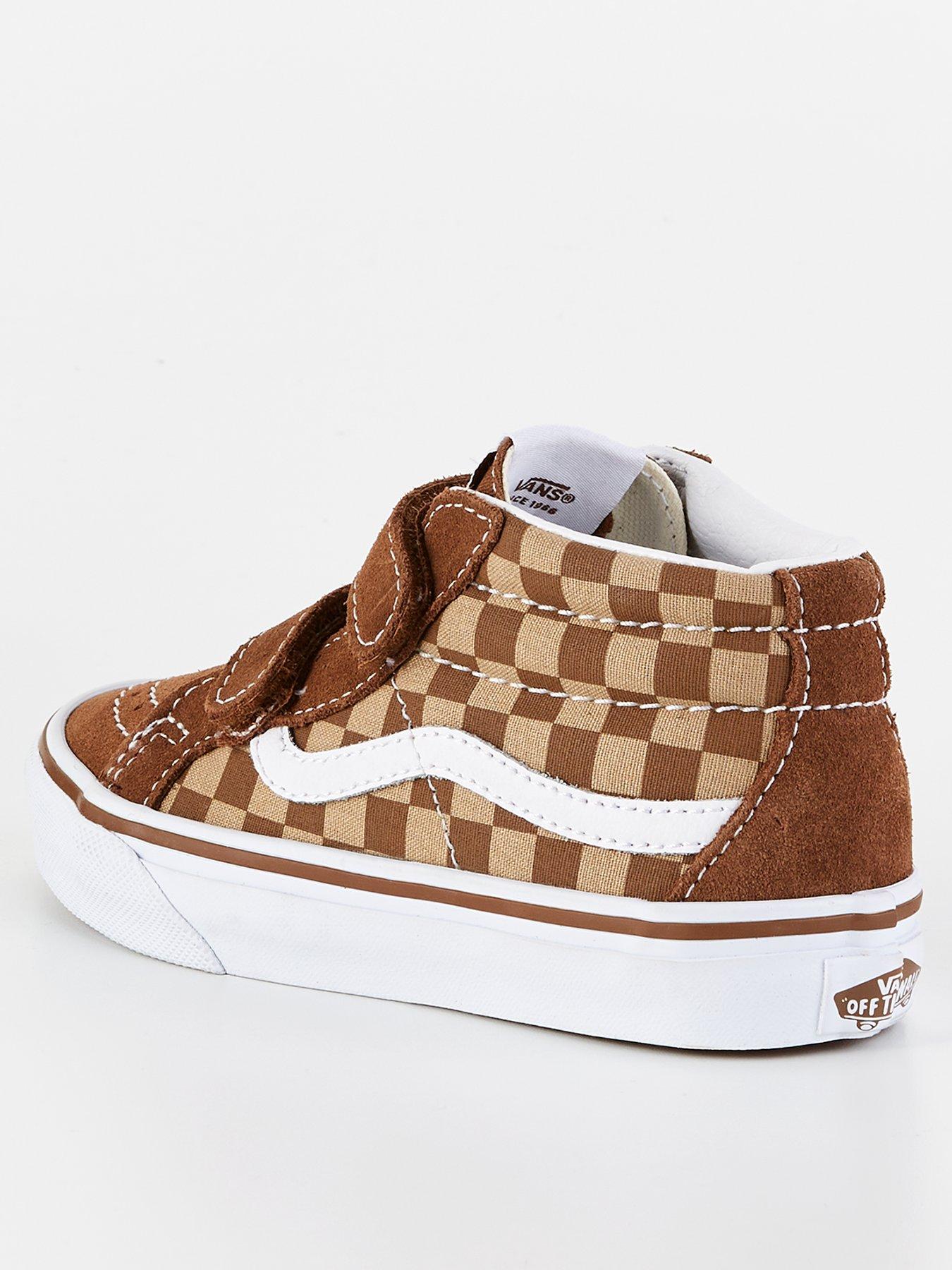  image of vans-kids-sk8-midi-reissue-v-trainers-brown