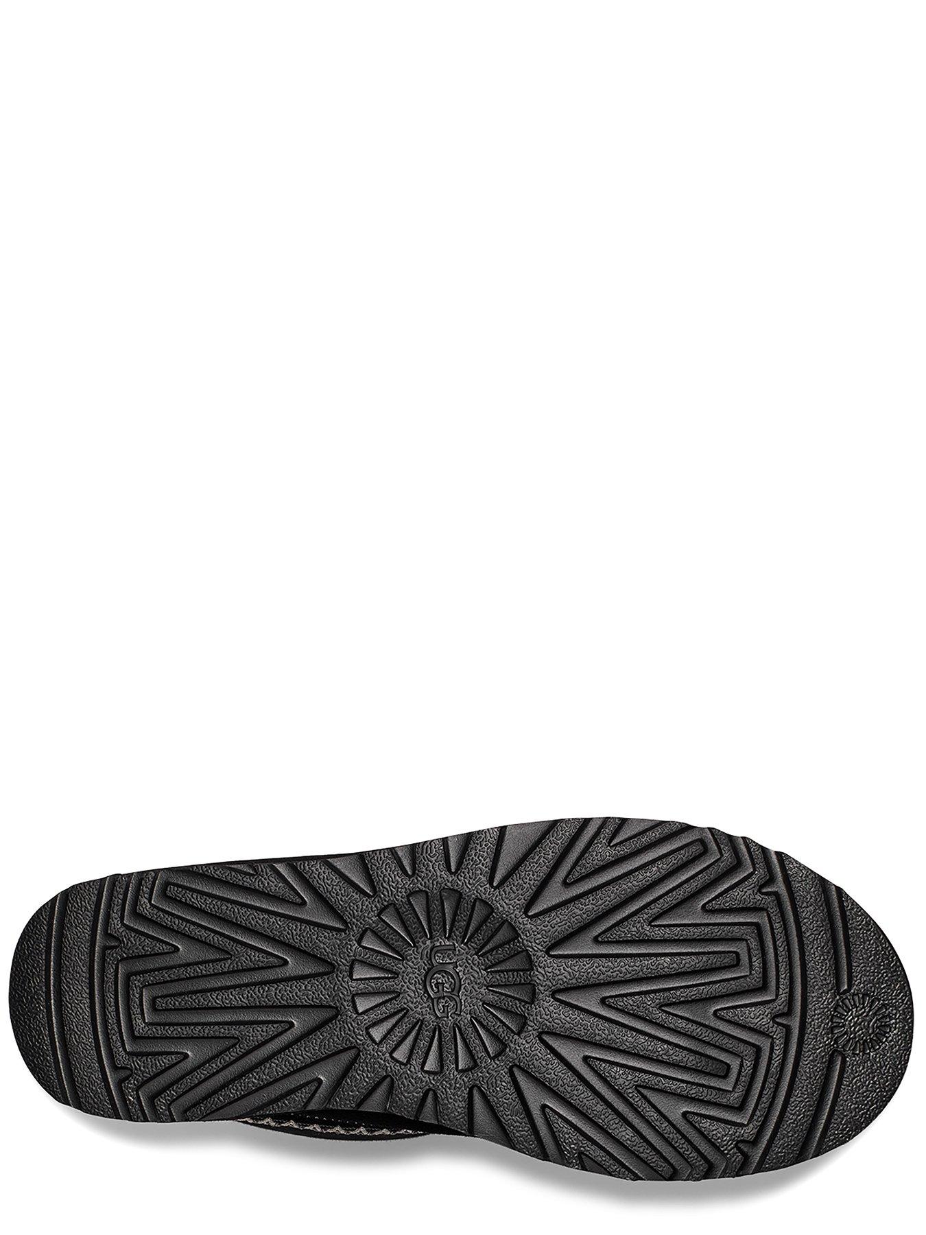 UGG Womens Classic Short Crescent Boot - Black | Littlewoods