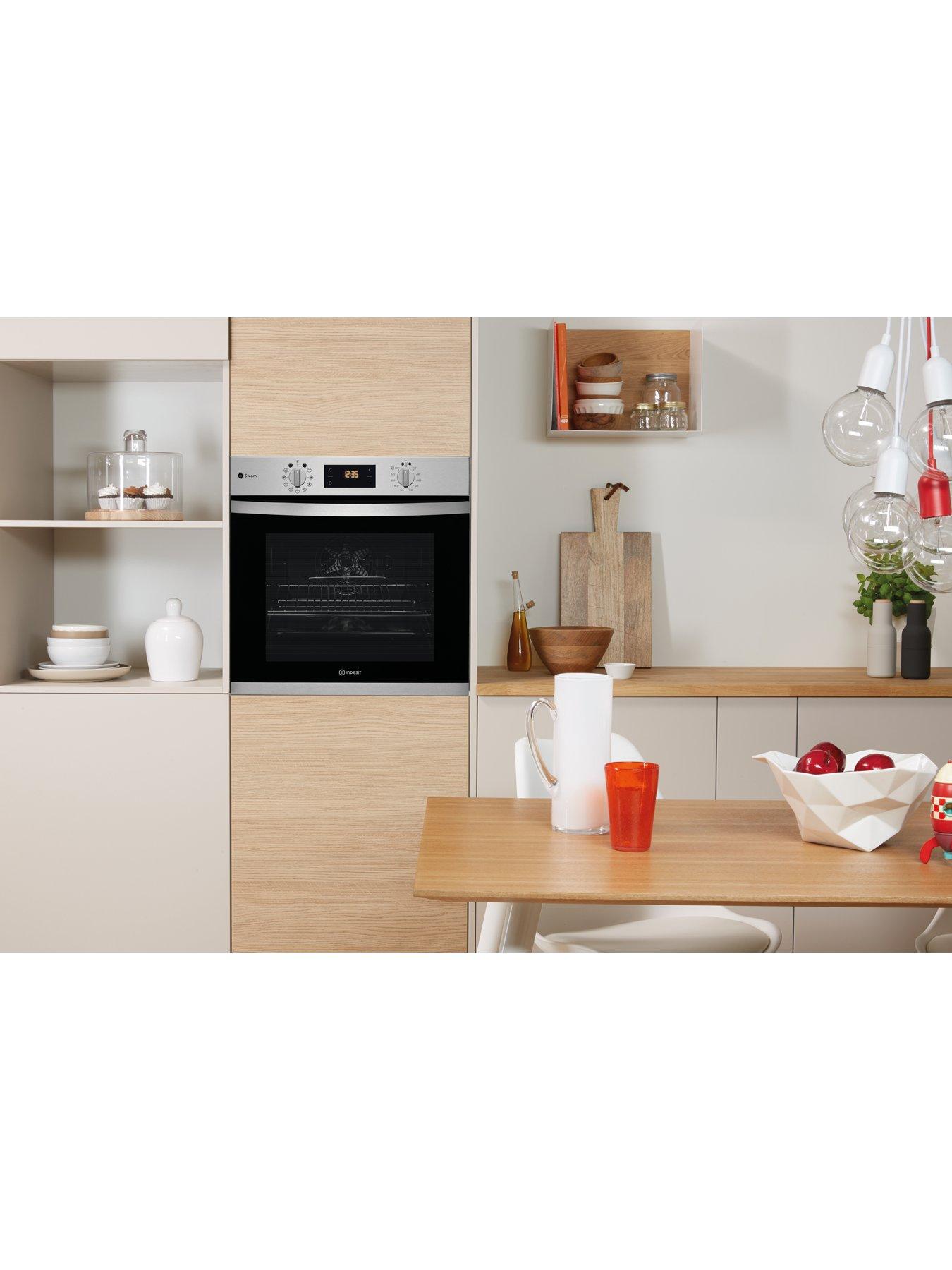  image of indesit-aria-kfws3844hixuk-turnampgo-steam-oven-stainless-steel