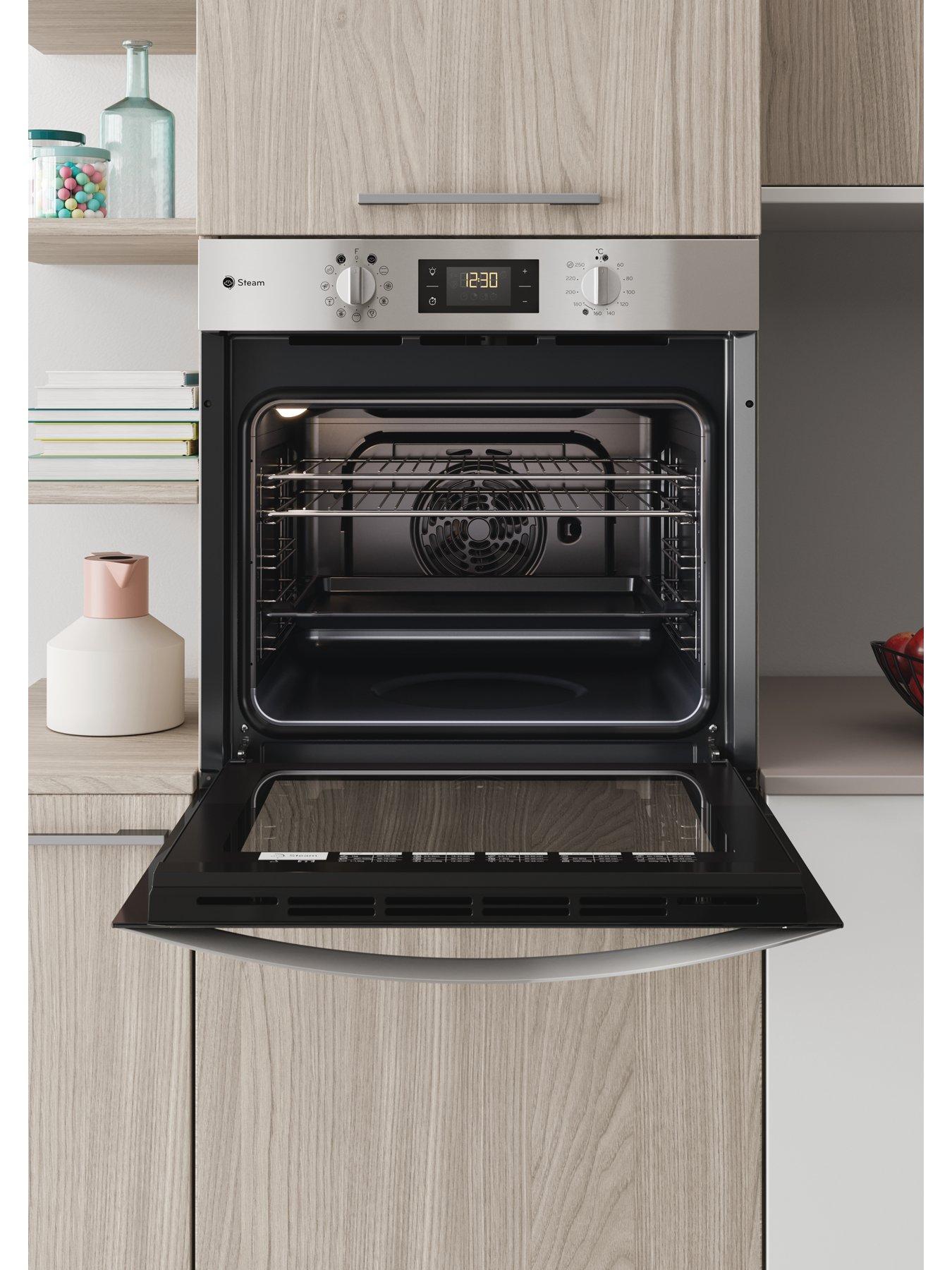  image of indesit-aria-kfws3844hixuk-turnampgo-steam-oven-stainless-steel