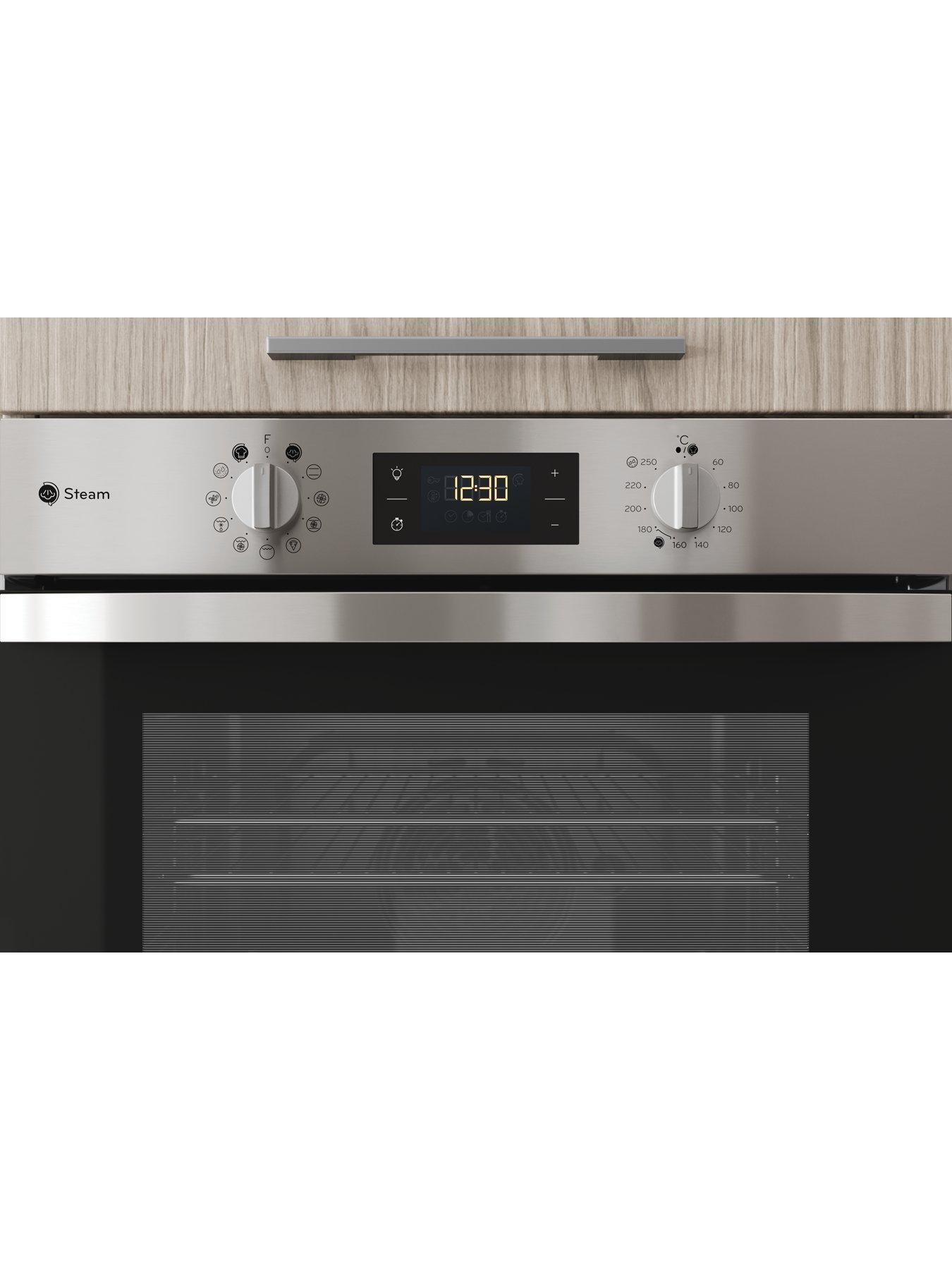  image of indesit-aria-kfws3844hixuk-turnampgo-steam-oven-stainless-steel