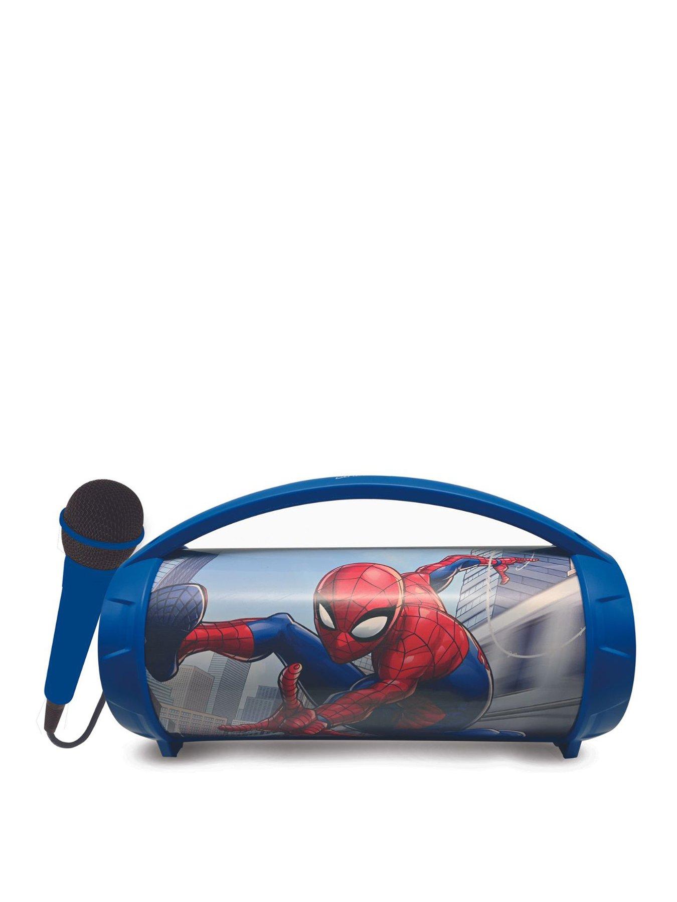  image of spiderman-bluetooth-karaoke-light-speaker-with-microphone