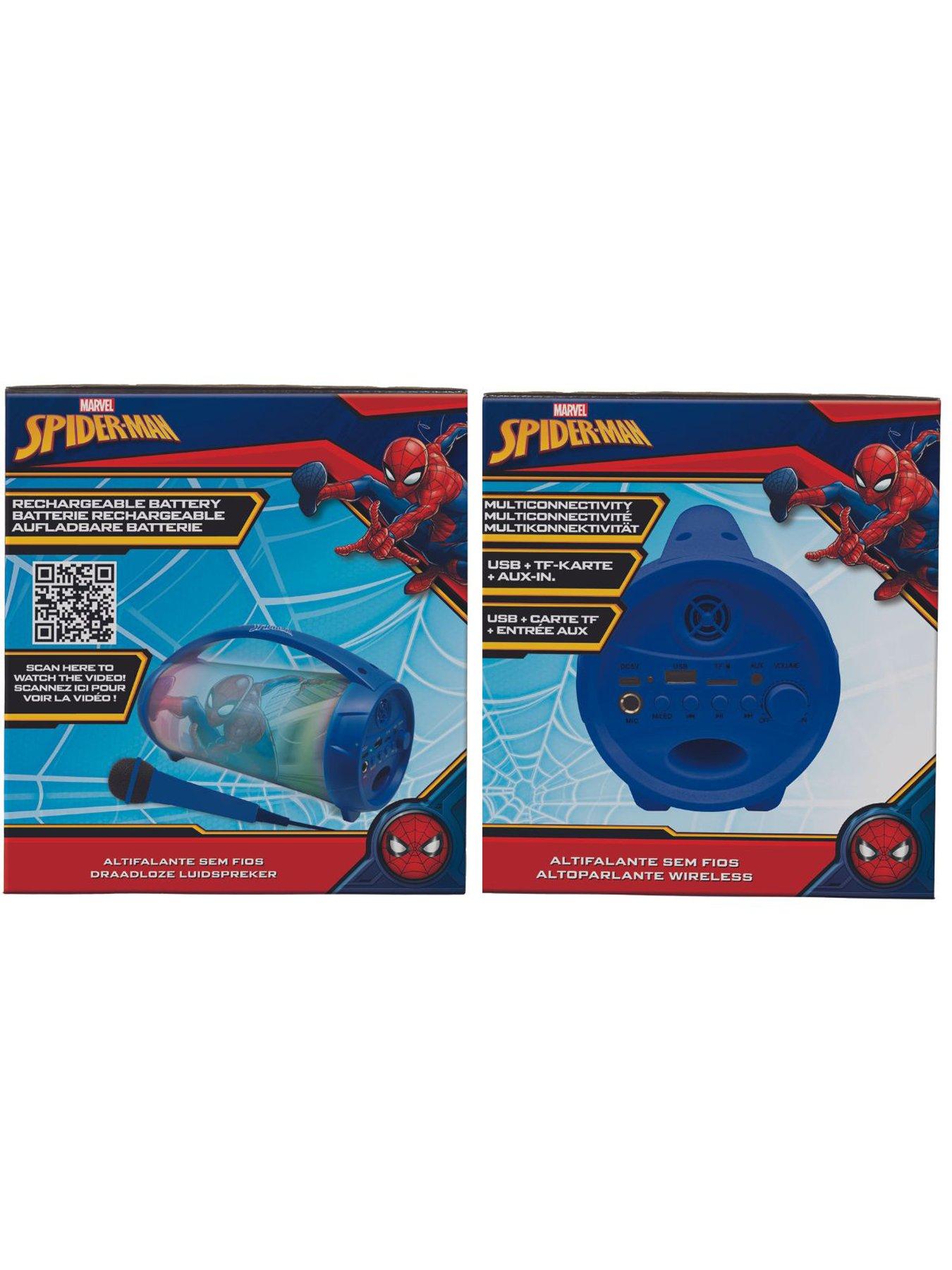  image of spiderman-bluetooth-karaoke-light-speaker-with-microphone