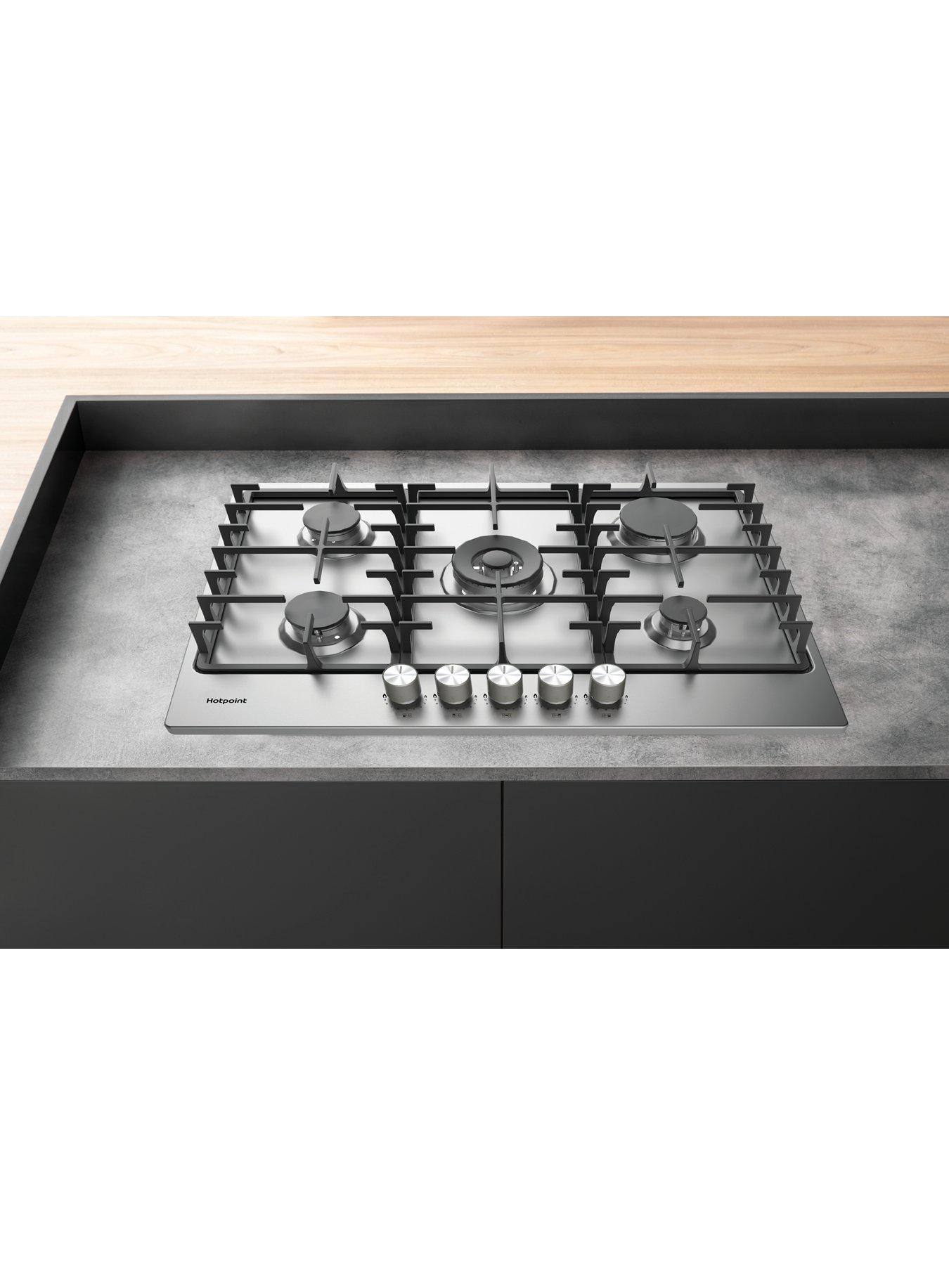  image of hotpoint-pph75gdfixuk-75cm-gas-hob-stainless-steel