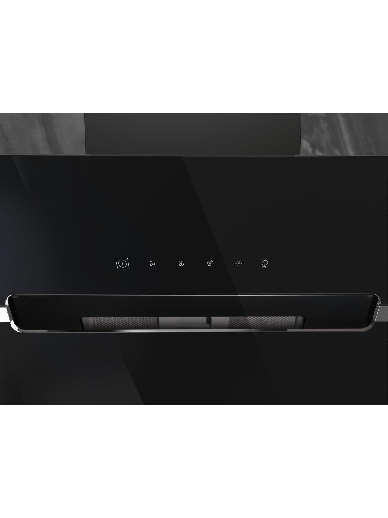  image of hotpoint-dropprotect-phvs61fltdpk-60cm-cooker-hood-black