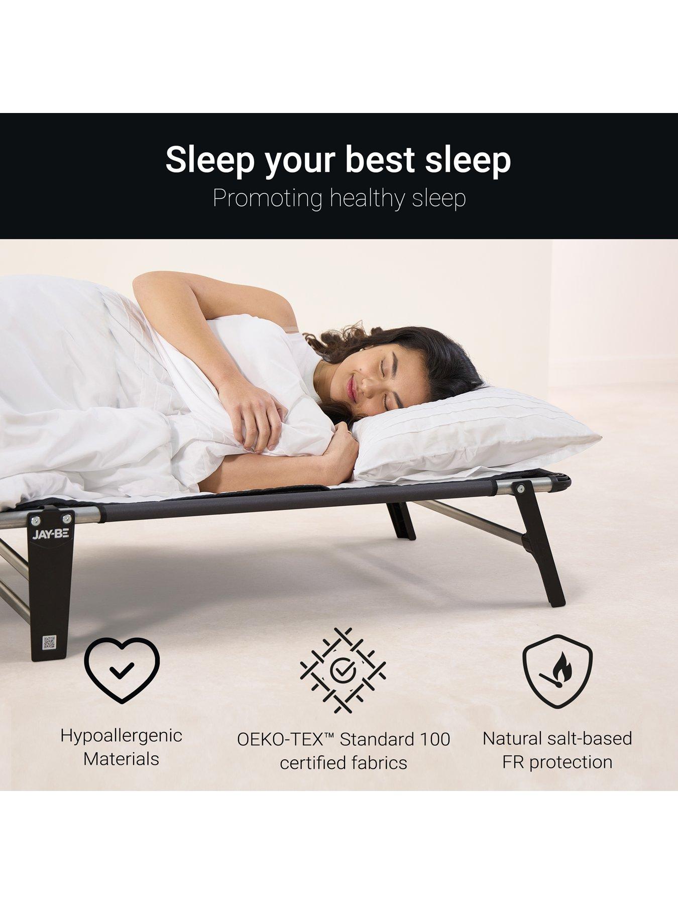  image of jaybe-nbsple59-lite-folding-bed-with-e-fibre-insulator-pad-single