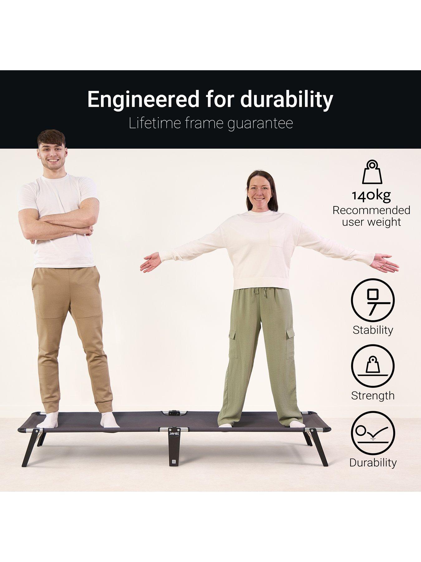  image of jaybe-nbsple59-lite-folding-bed-with-e-fibre-insulator-pad-single