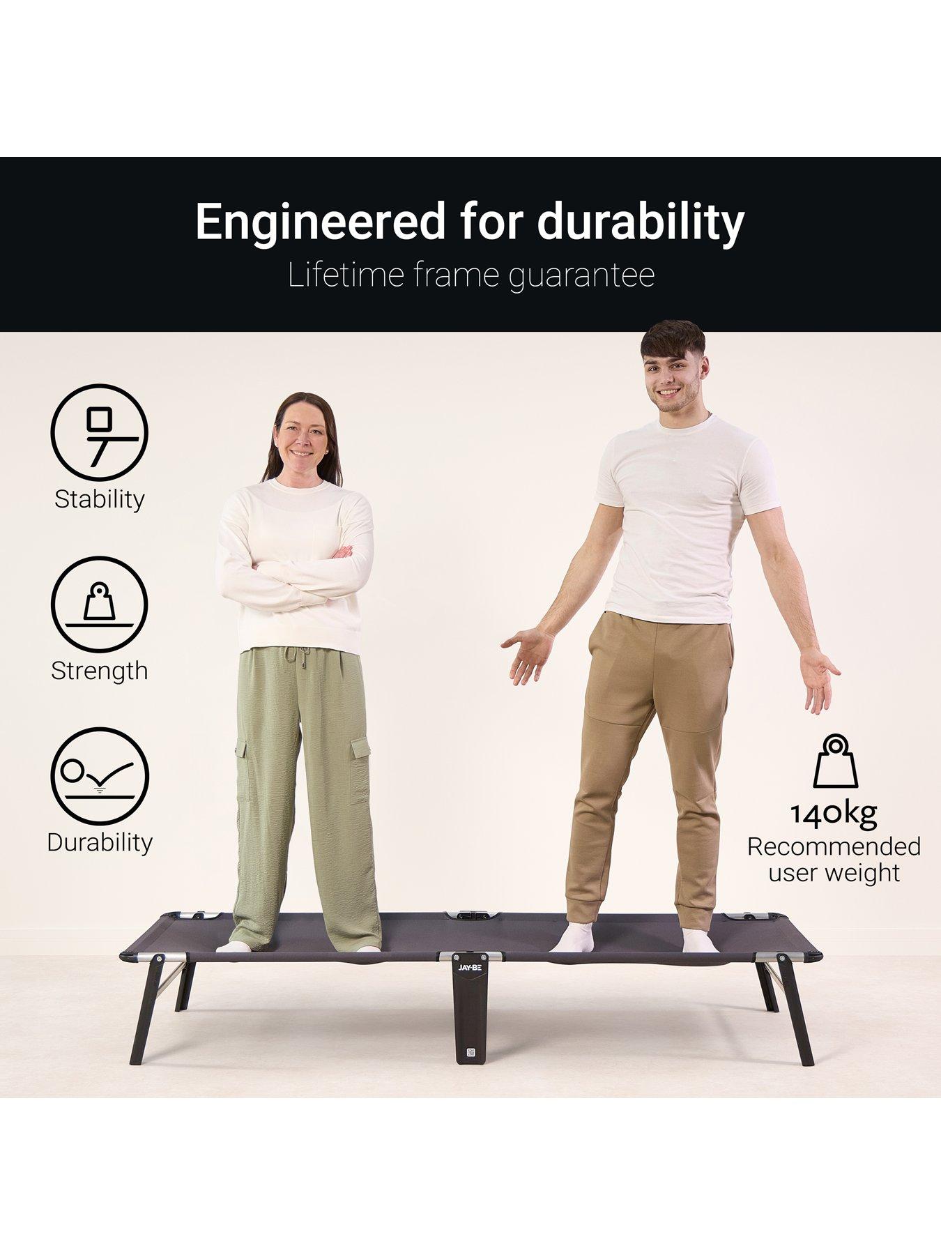  image of jaybe-ce70-compact-folding-bed-with-e-fibre-mattress-single