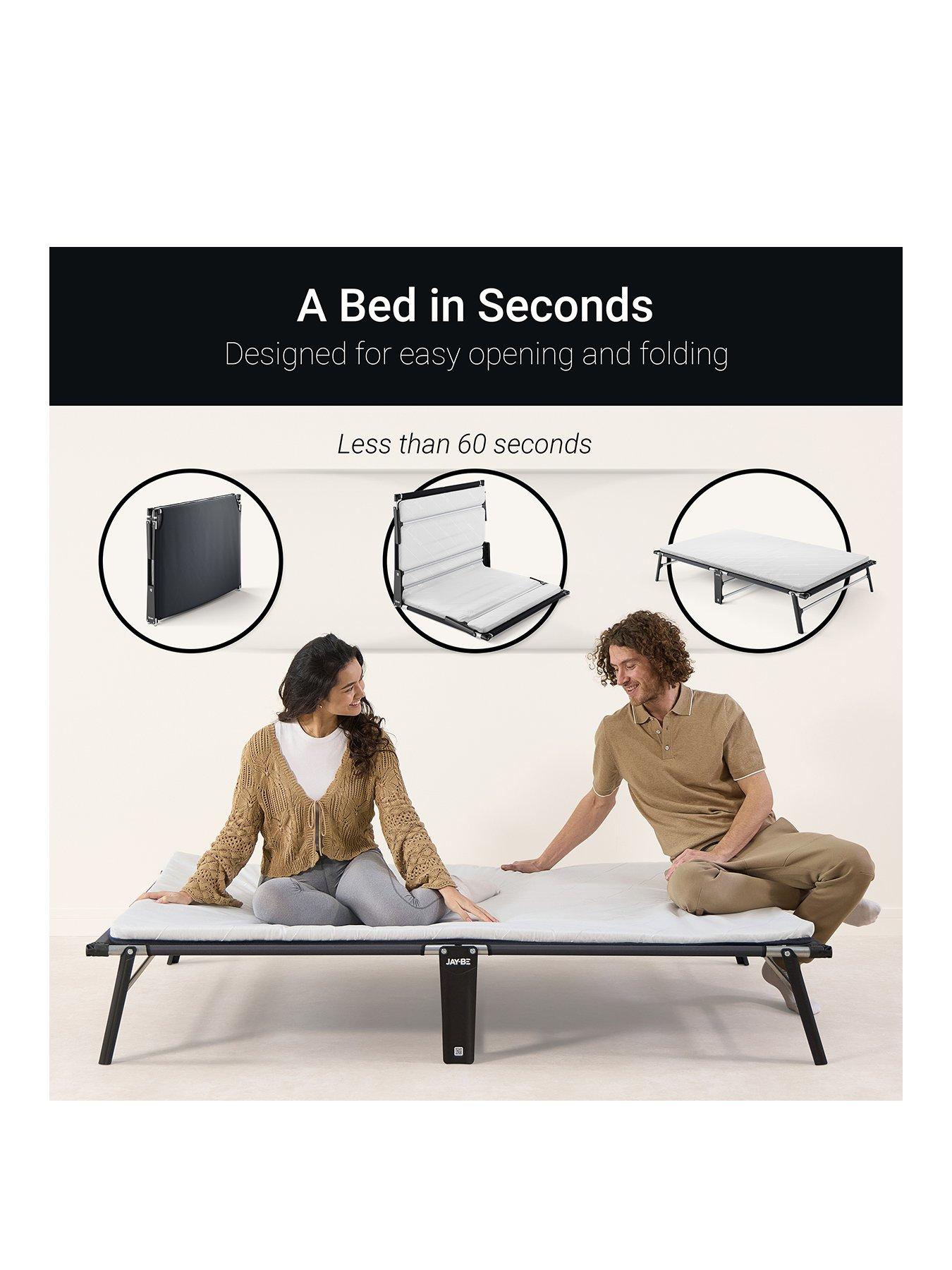  image of jaybe-ce120-compact-folding-bed-with-e-fibre-mattress-small-double