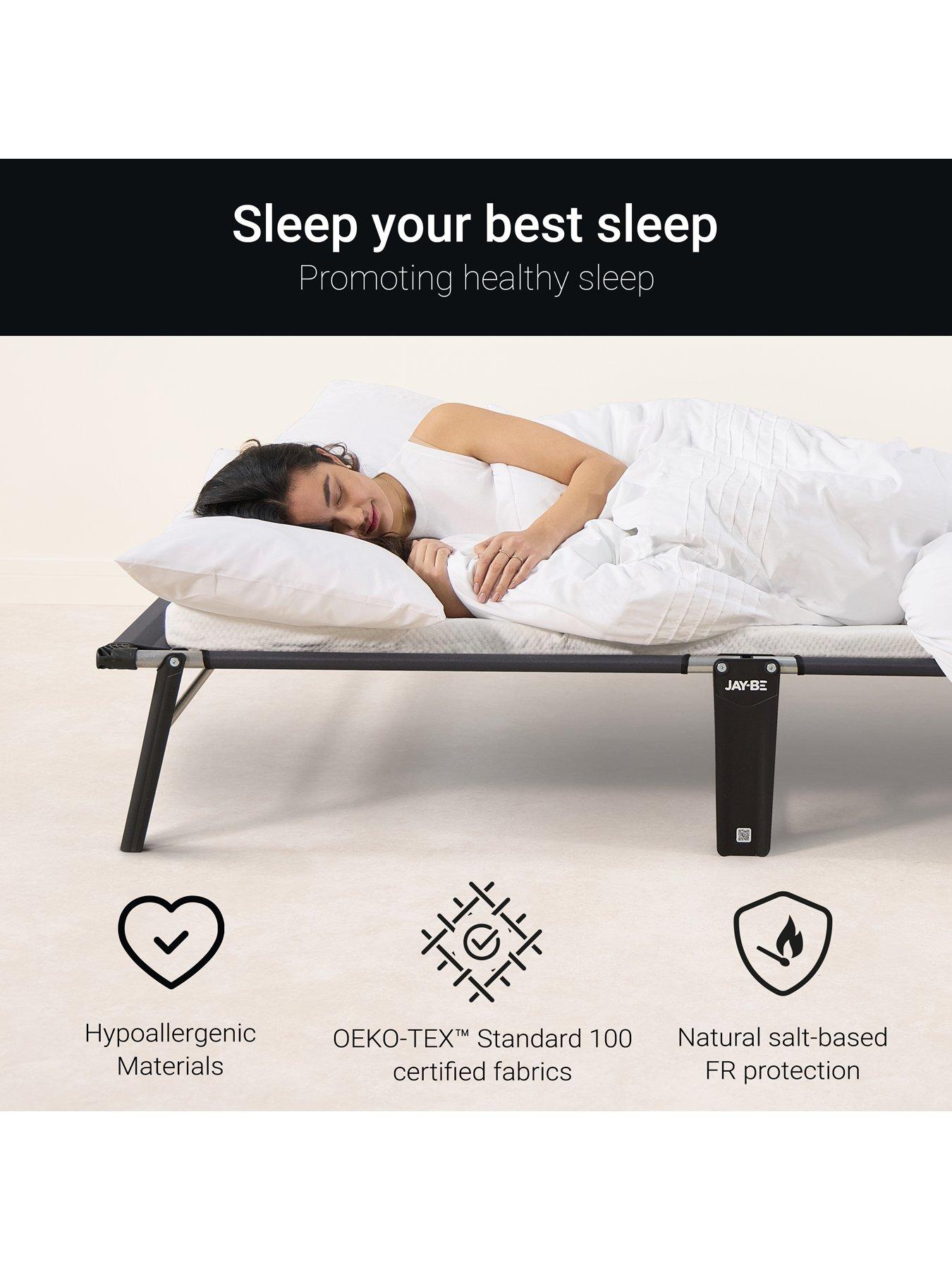  image of jaybe-ce120-compact-folding-bed-with-e-fibre-mattress-small-double