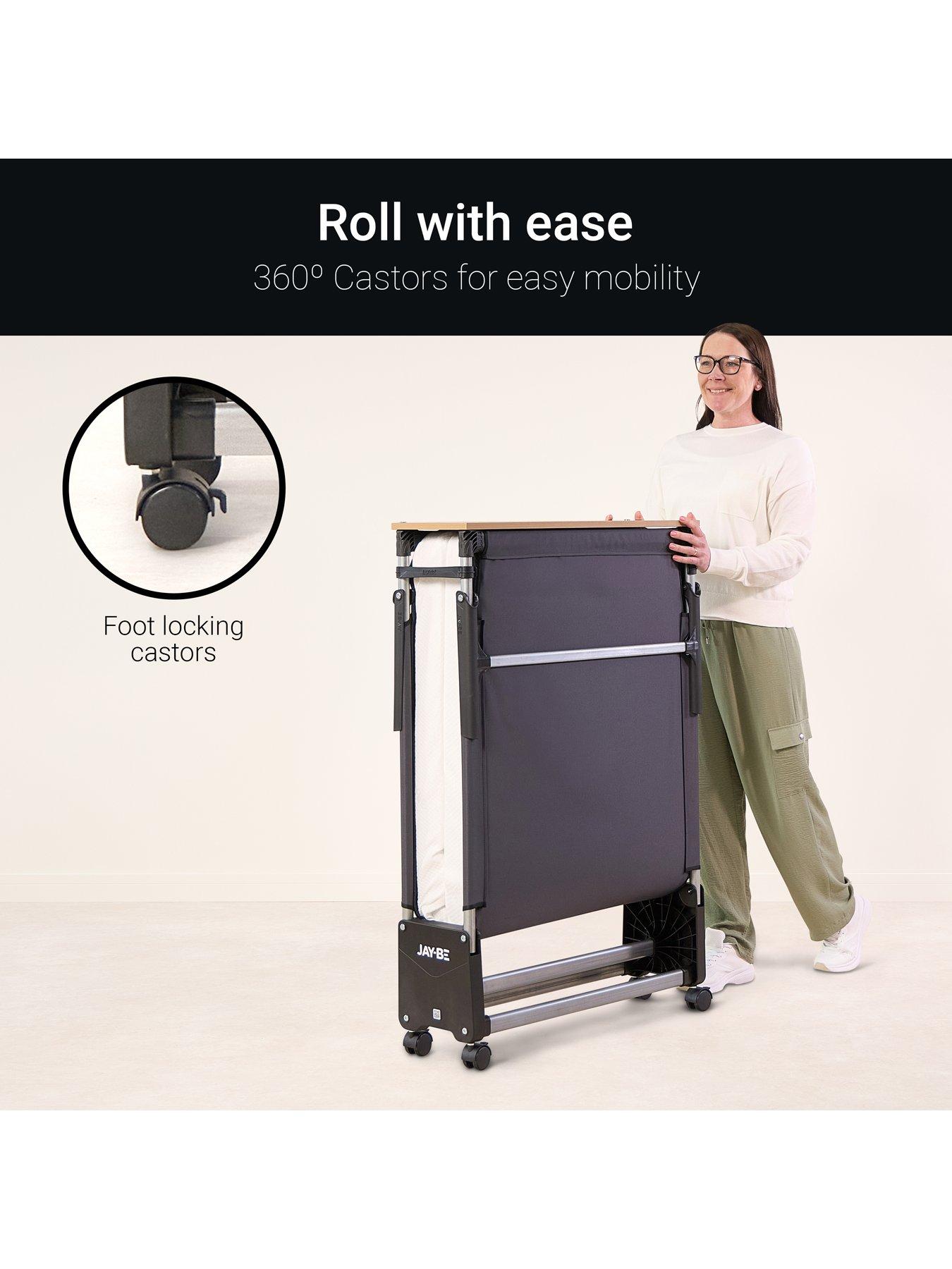  image of jaybe-rm80-rollaway-folding-bed-with-memory-mattress-single