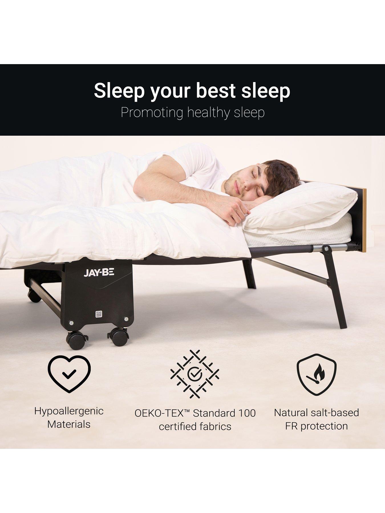  image of jaybe-rm80-rollaway-folding-bed-with-memory-mattress-single