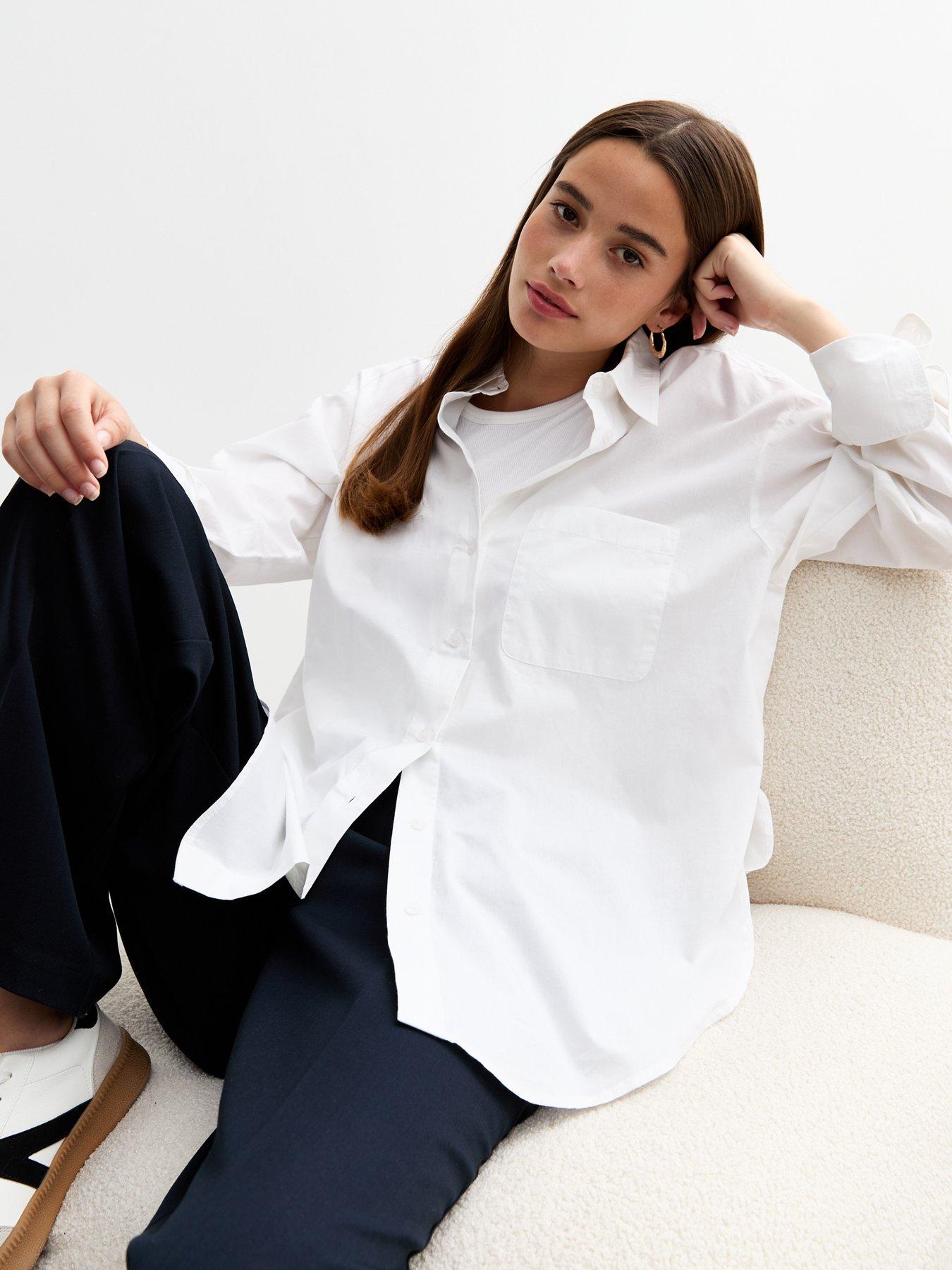 New Look Cotton Poplin Shirt - White