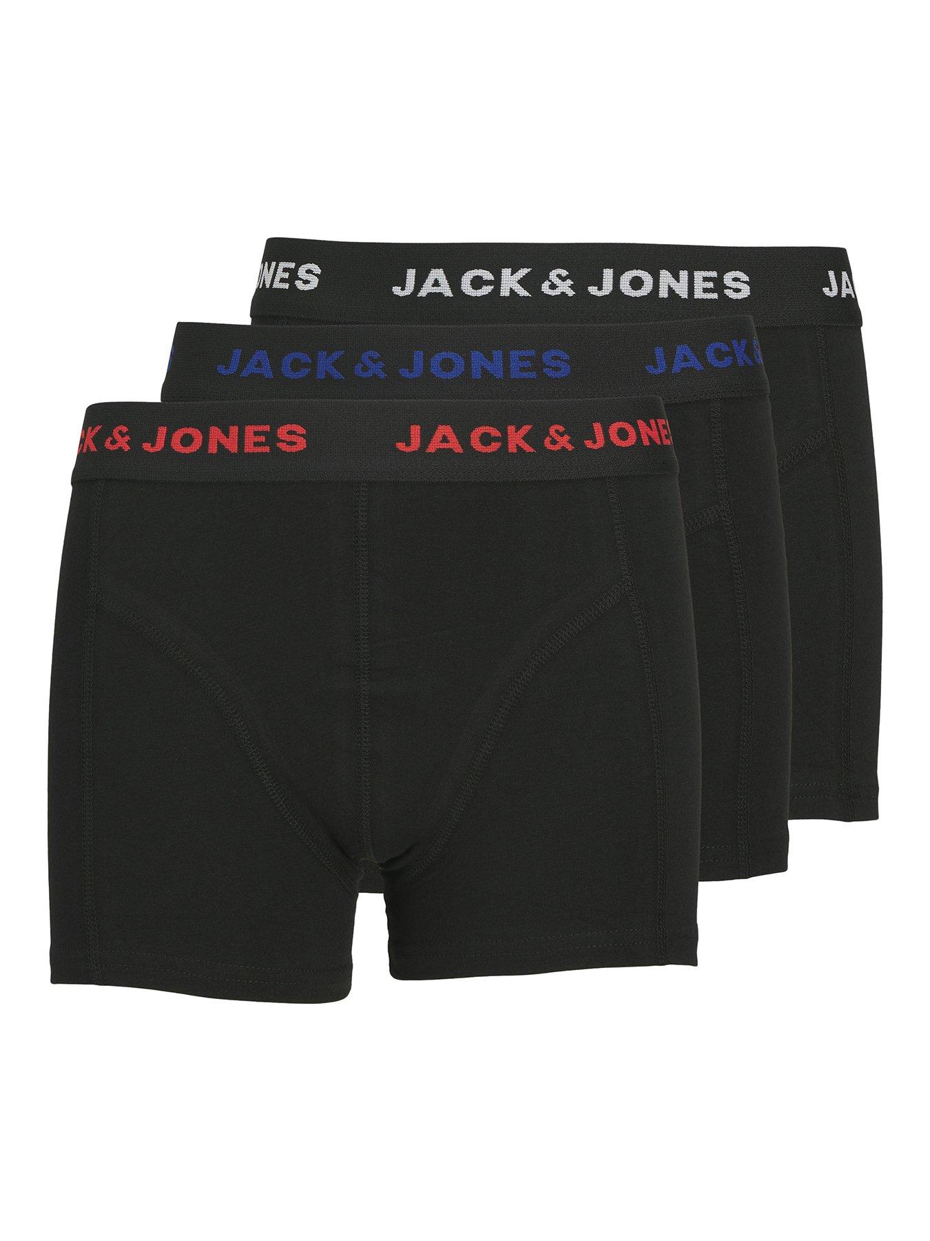 Image 1 of 2 of Jack & Jones Junior Boys 3 Pack Trunks - Black