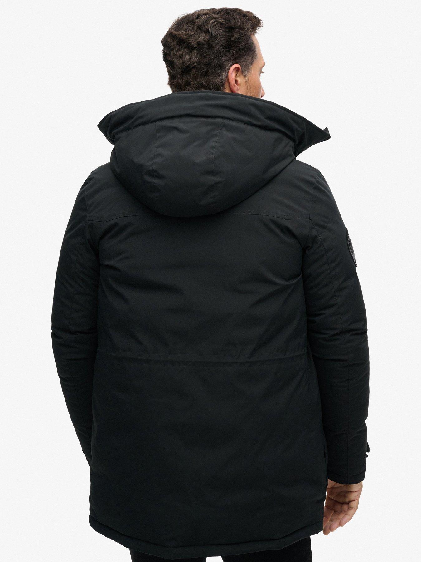  image of superdry-city-padded-parka-coat-black