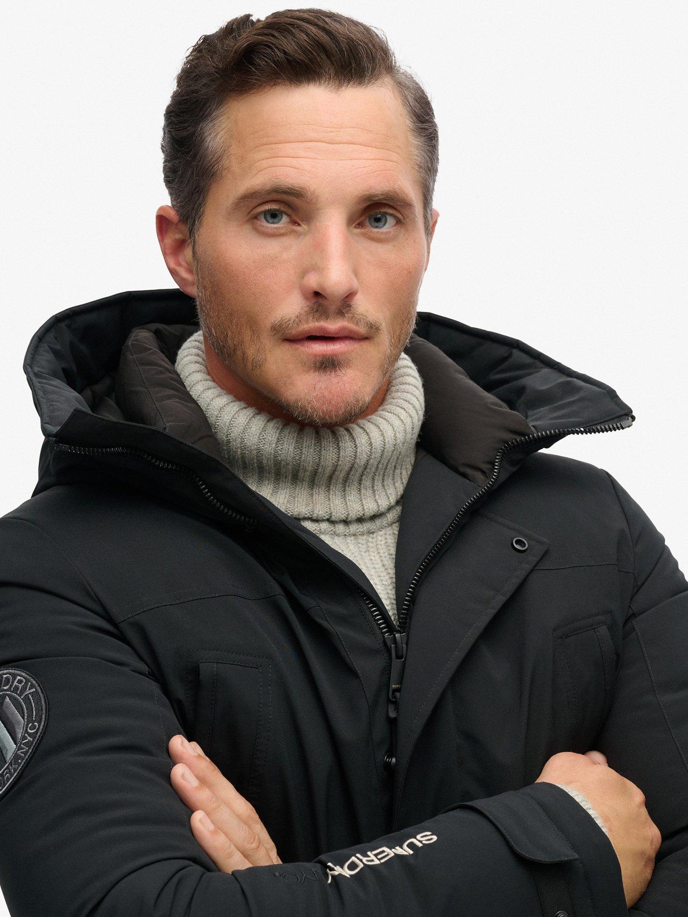  image of superdry-city-padded-parka-coat-black