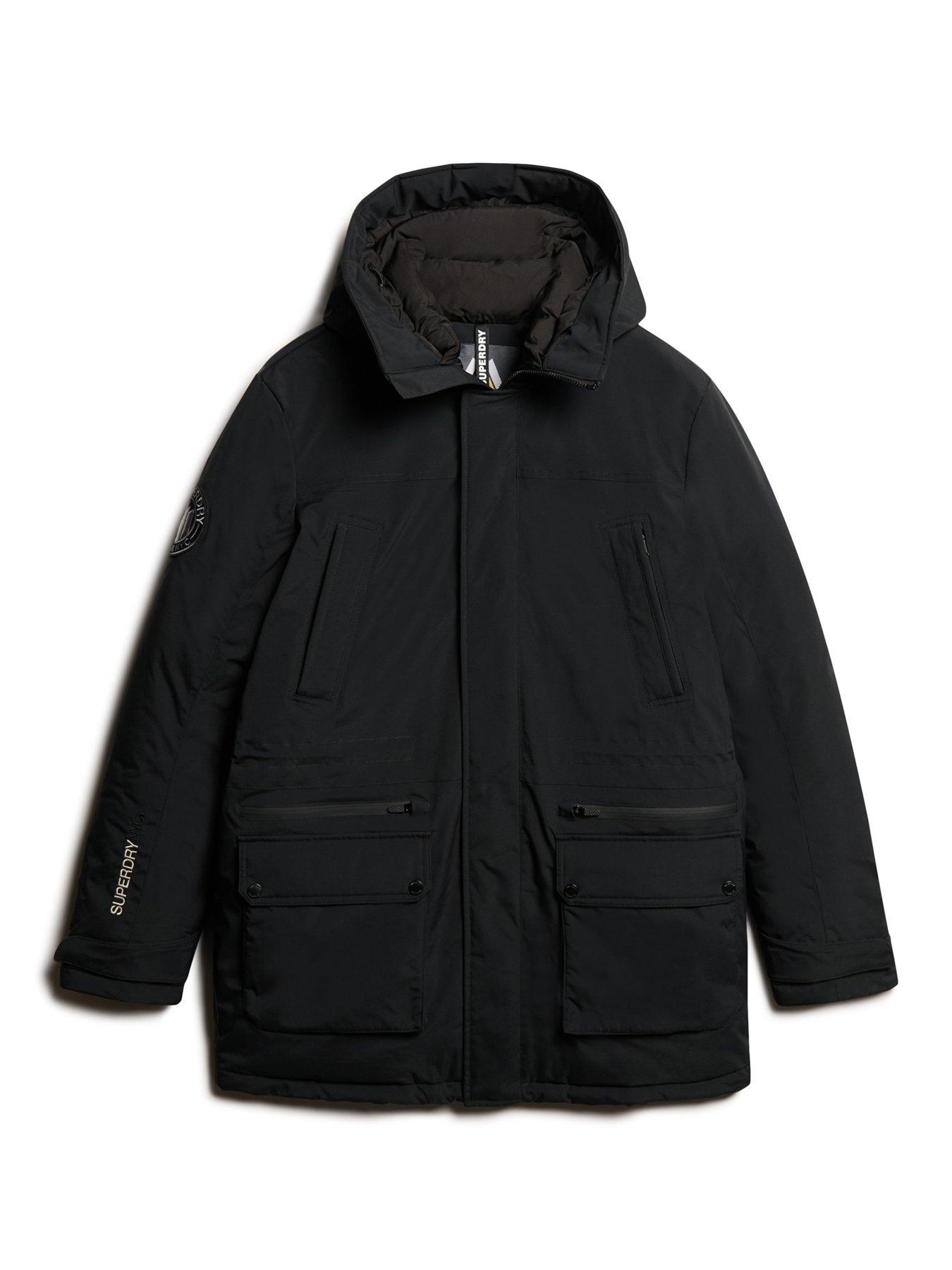  image of superdry-city-padded-parka-coat-black