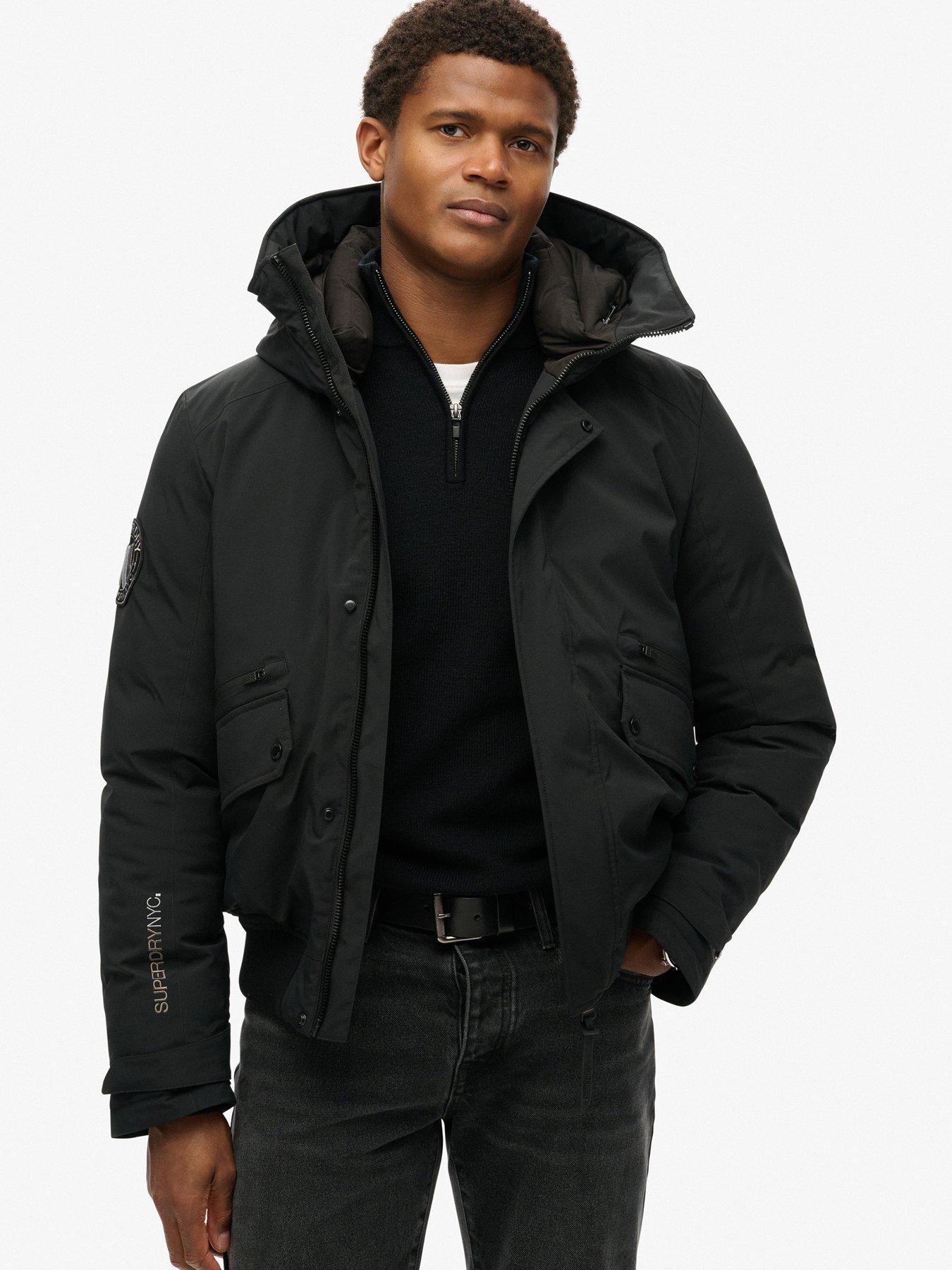 Image 1 of 6 of Superdry City Padded Bomber Jacket - Black