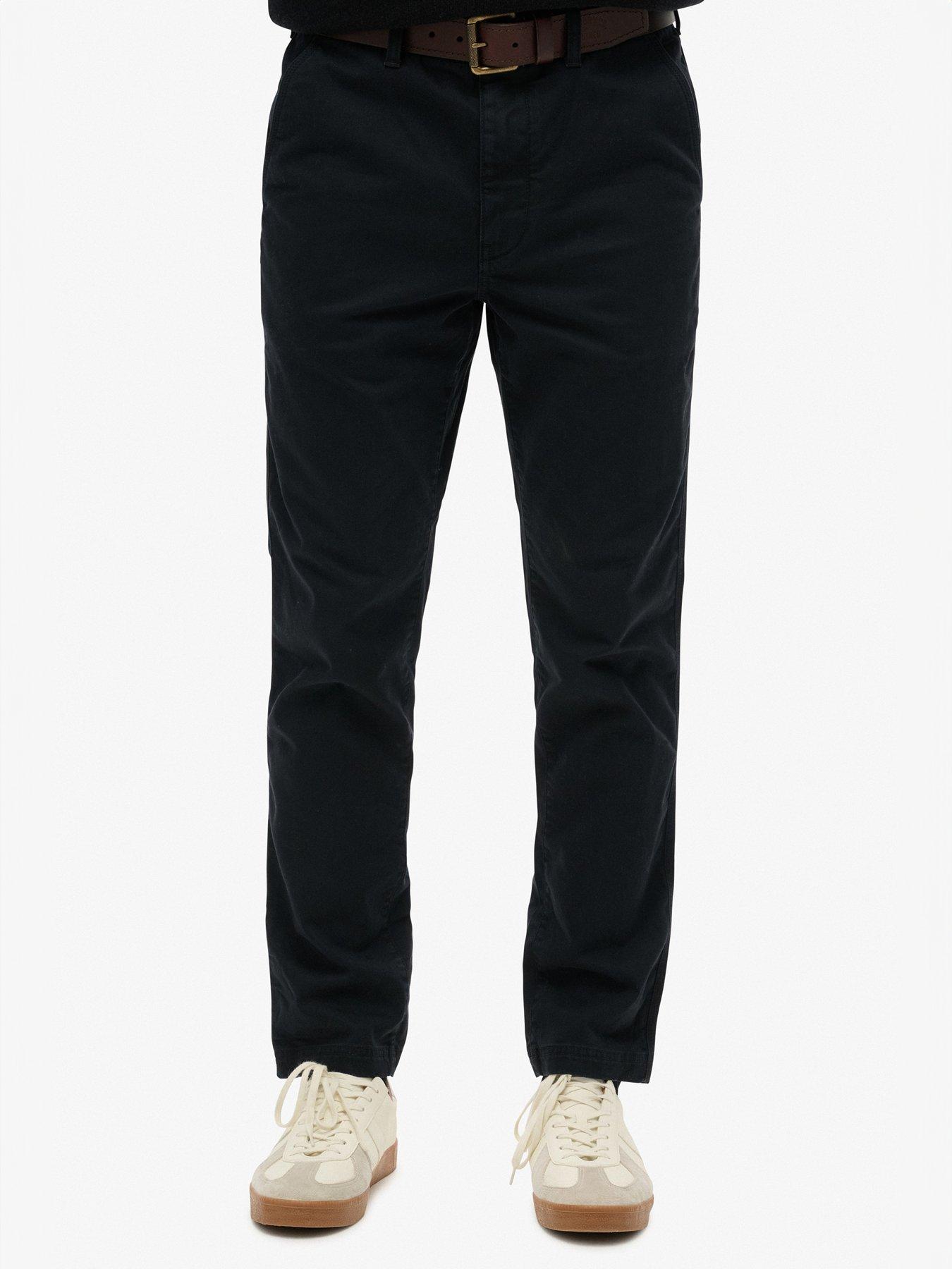 undefined International Slim Fit Chino Trousers - Black
