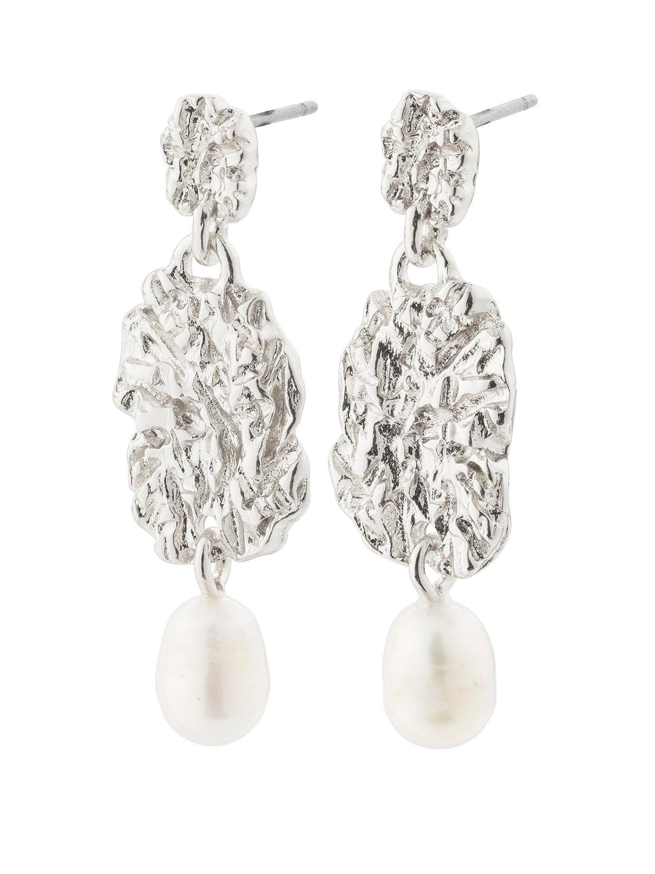 undefined TRUE earrings silver-plated