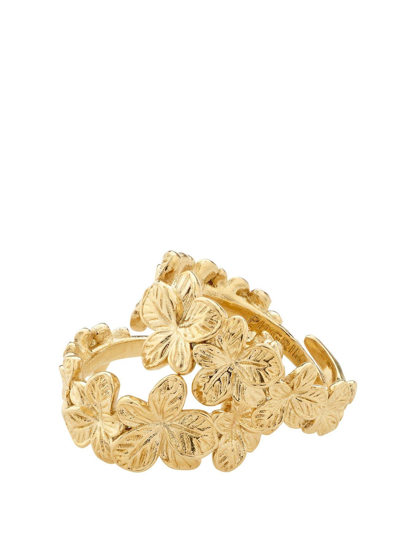 Image 1 of 4 of Pilgrim CHARMAINE rings 2-in-1 set gold-plated