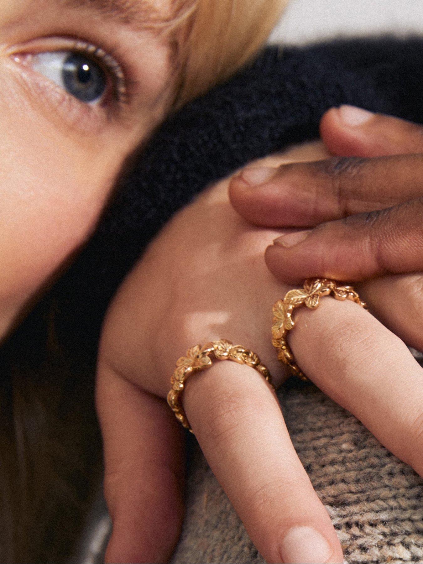Image 4 of 4 of Pilgrim CHARMAINE rings 2-in-1 set gold-plated