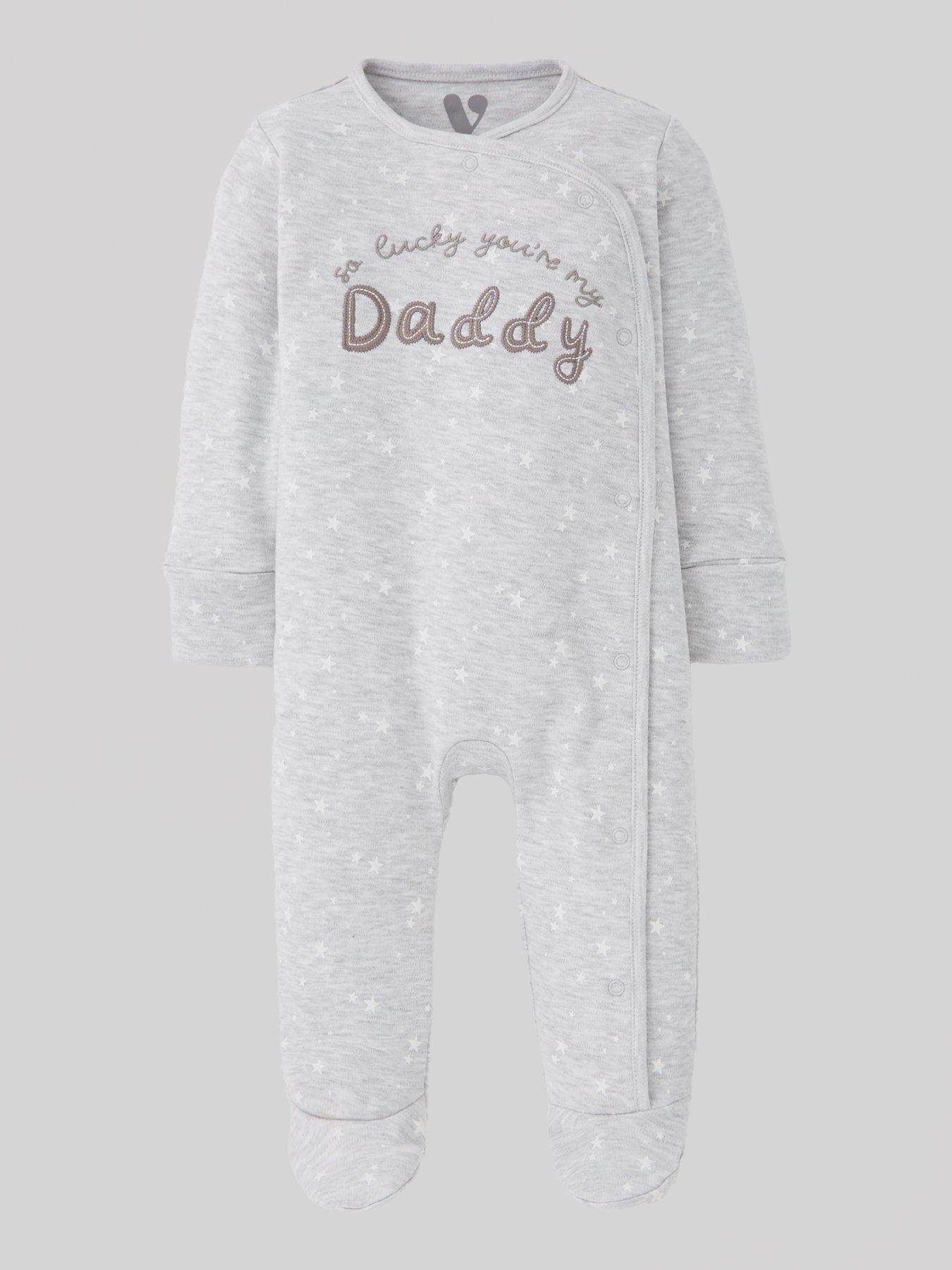  image of mini-v-by-very-baby-unisex-3-pack-mummy-and-daddy-sleepsuits-multi