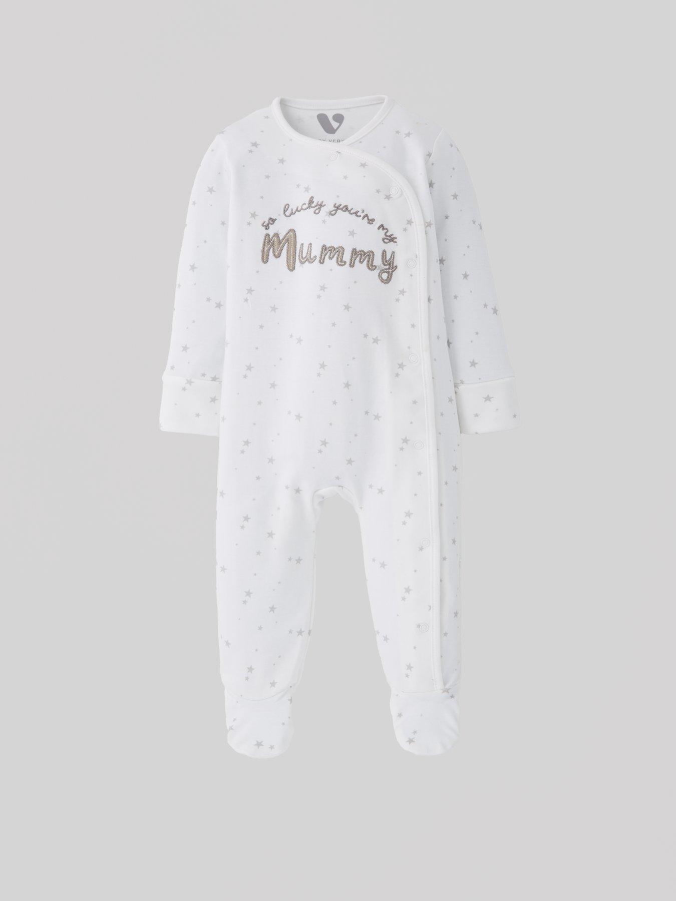  image of mini-v-by-very-baby-unisex-3-pack-mummy-and-daddy-sleepsuits-multi