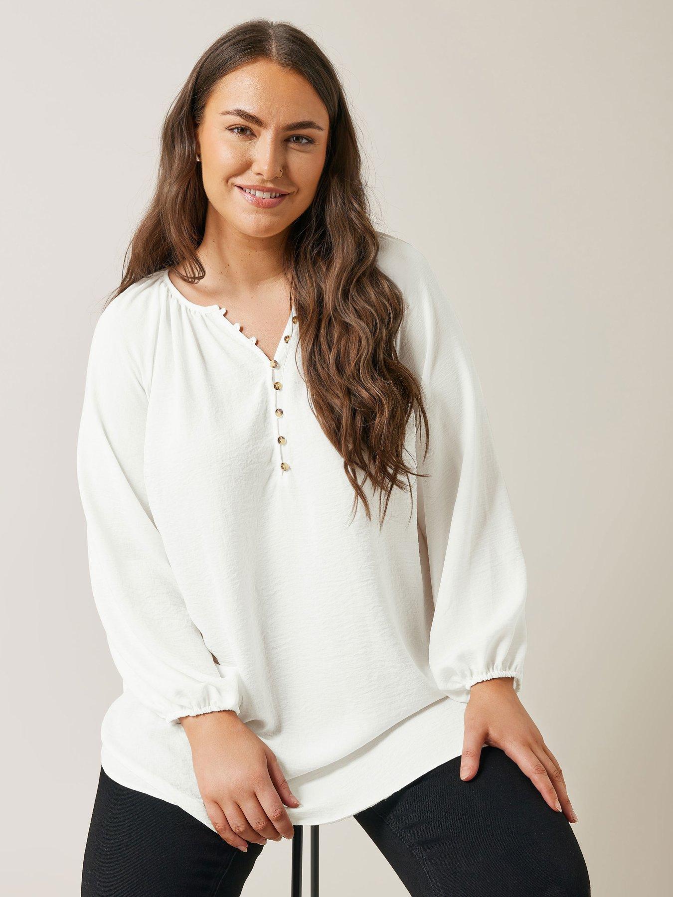 undefined Long Sleeve Gypsy Blouse - Ivory