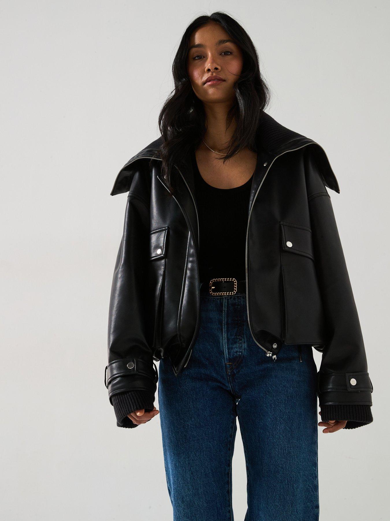 v-by-very-contrast-trim-faux-leather-bomber-black