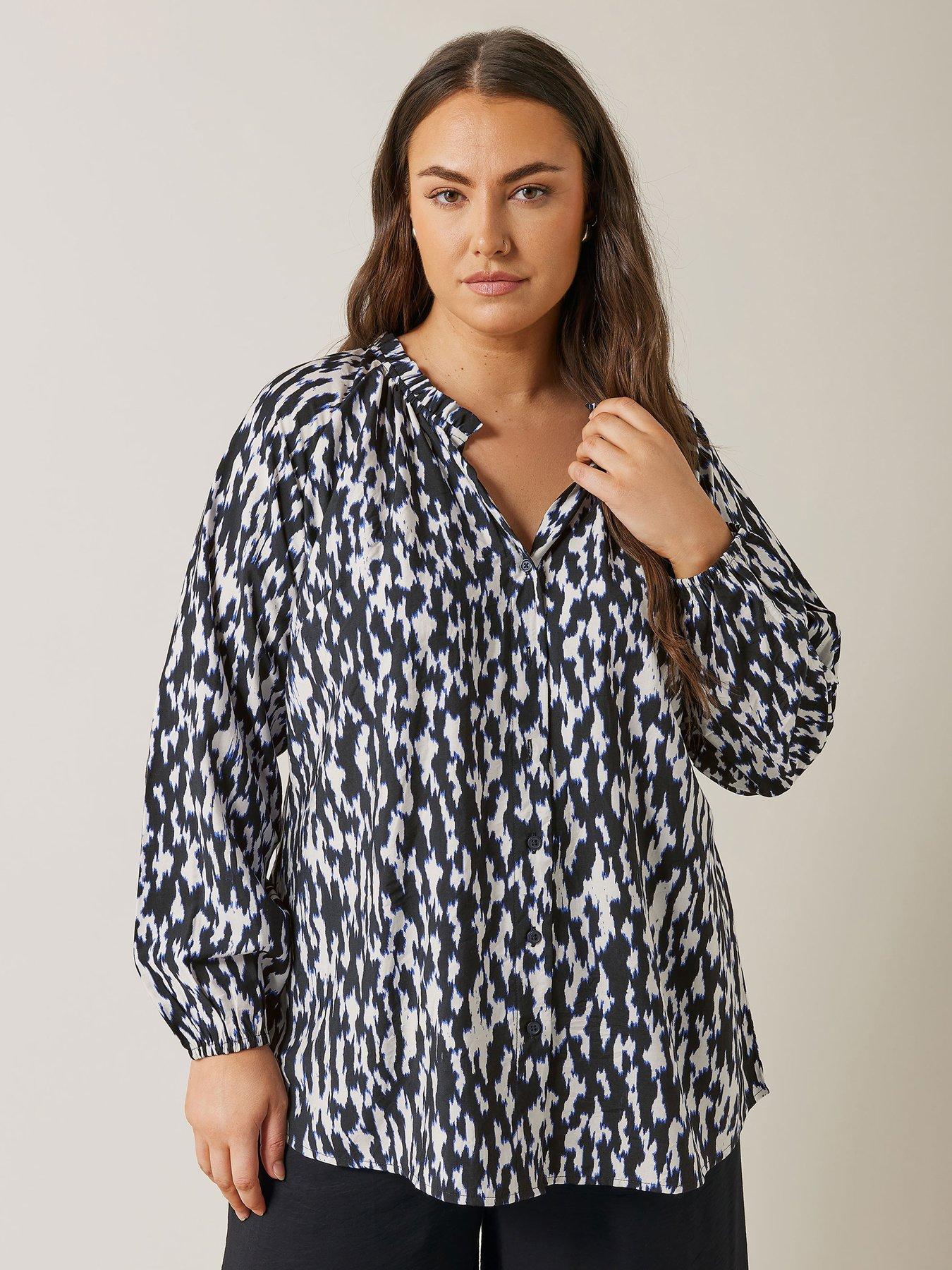  image of evans-gypsy-blouse-navy