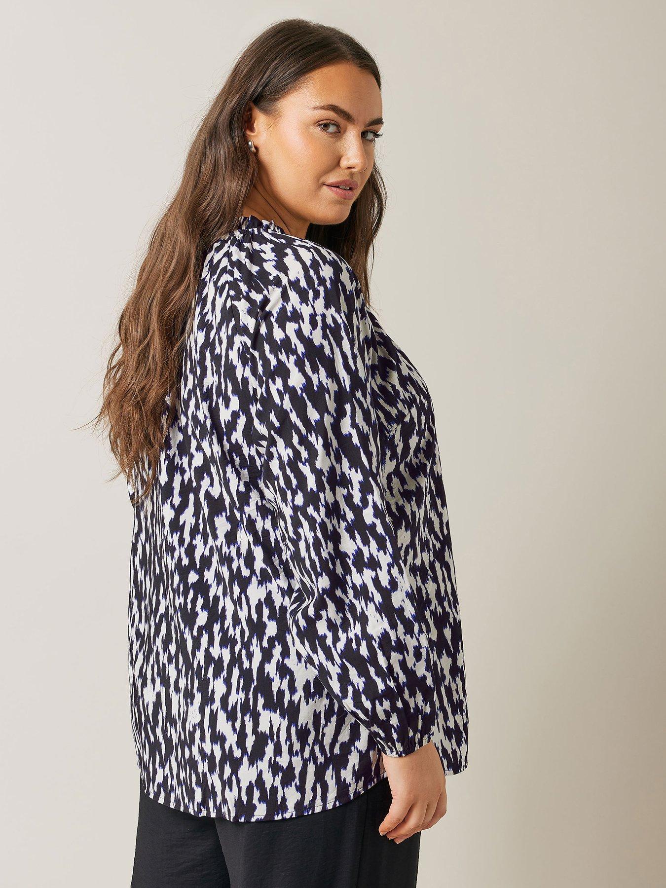  image of evans-gypsy-blouse-navy