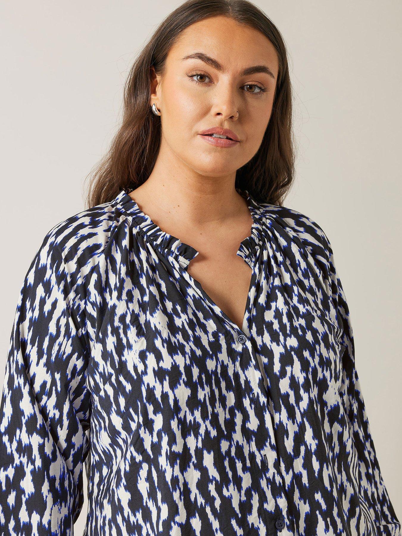  image of evans-gypsy-blouse-navy
