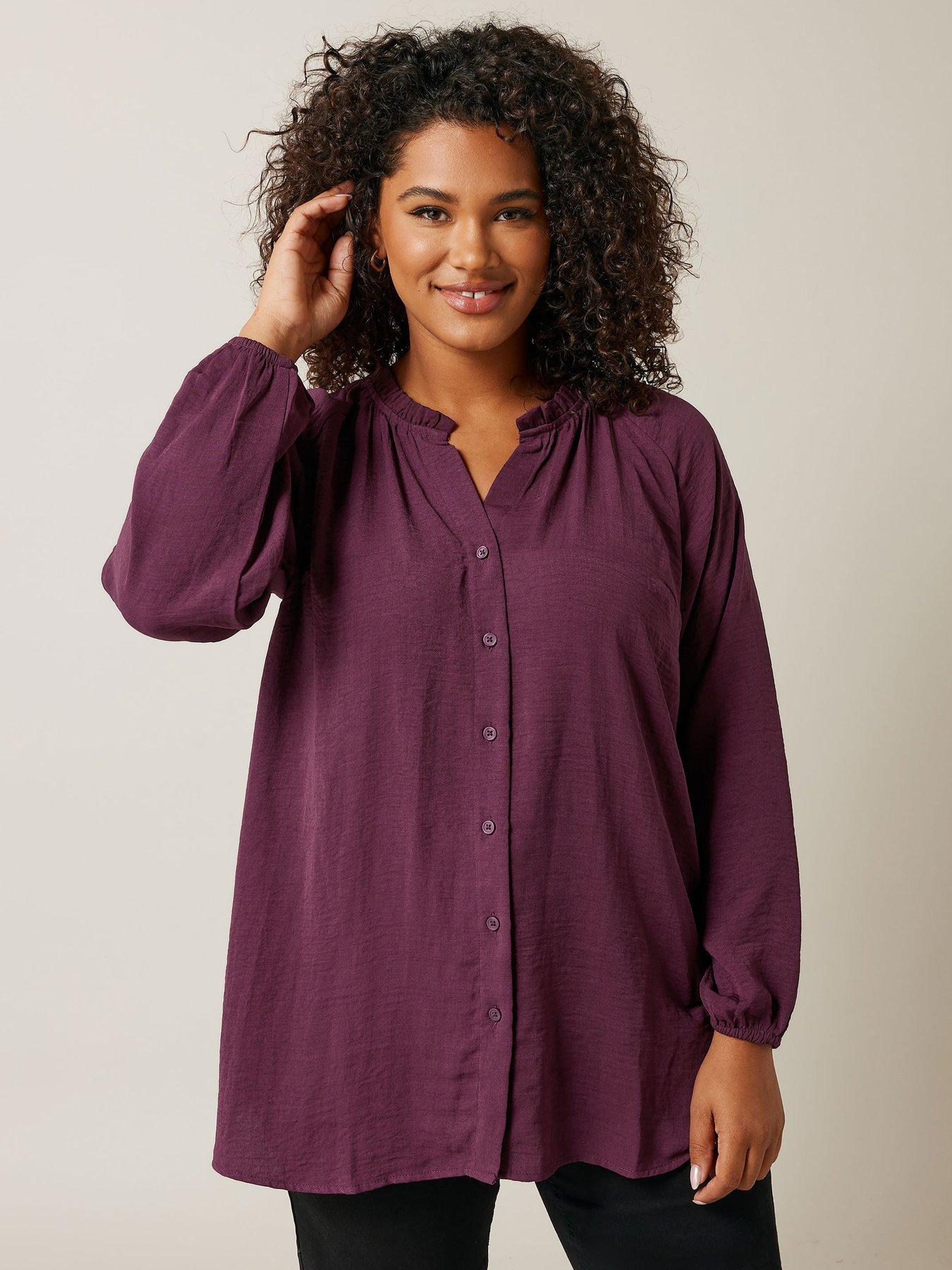 image of evans-gypsy-blouse-purple