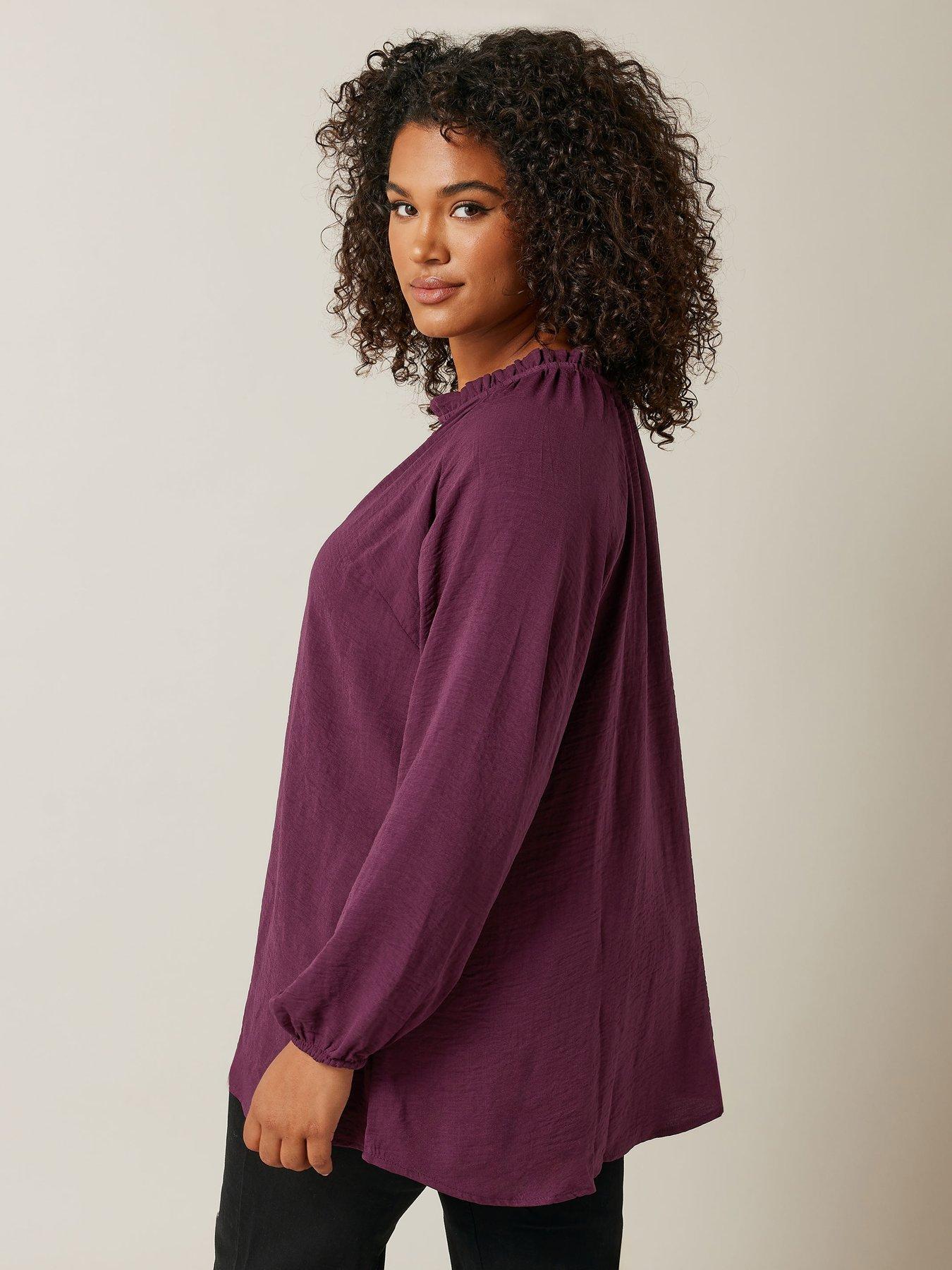  image of evans-gypsy-blouse-purple