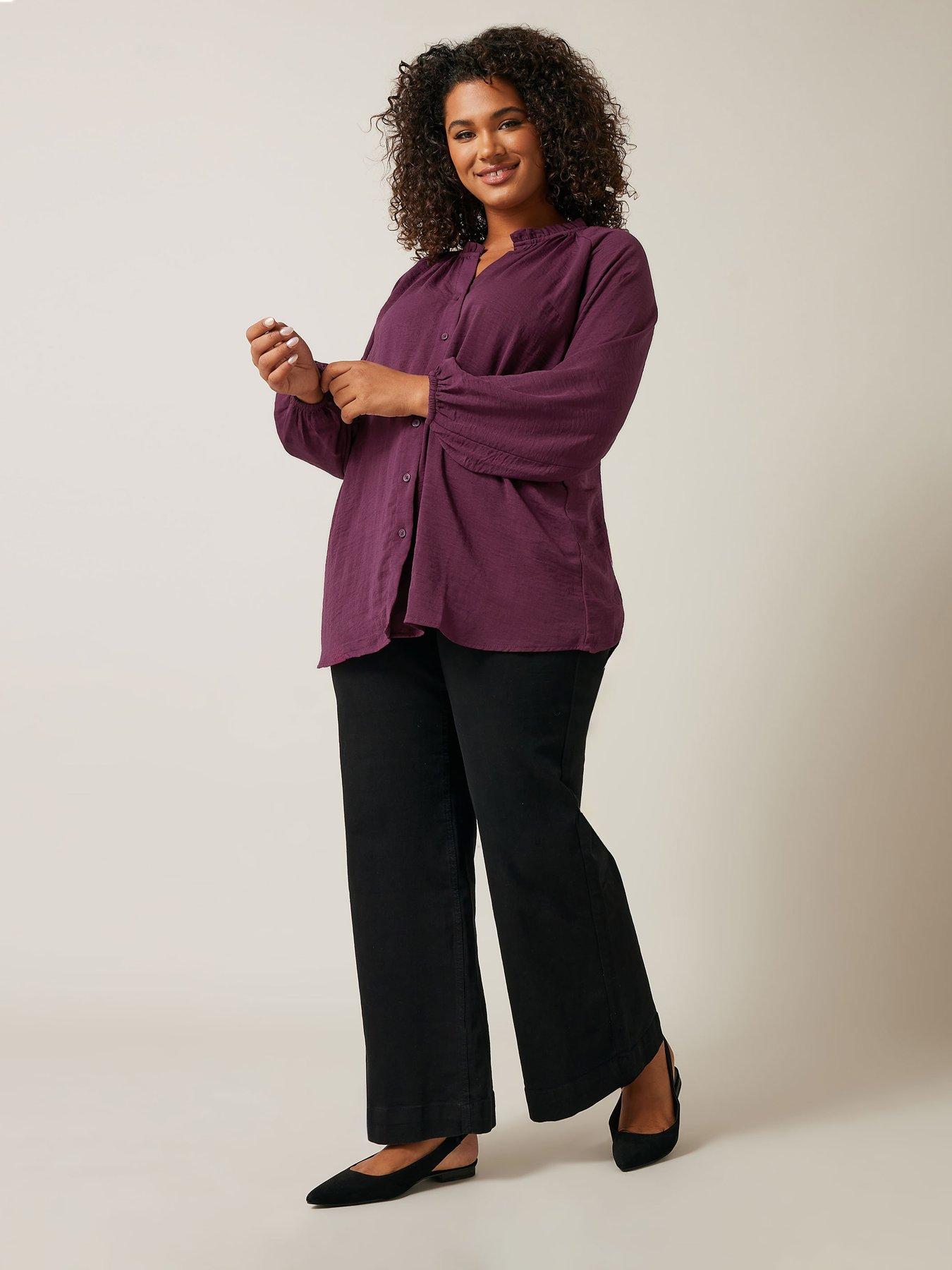  image of evans-gypsy-blouse-purple