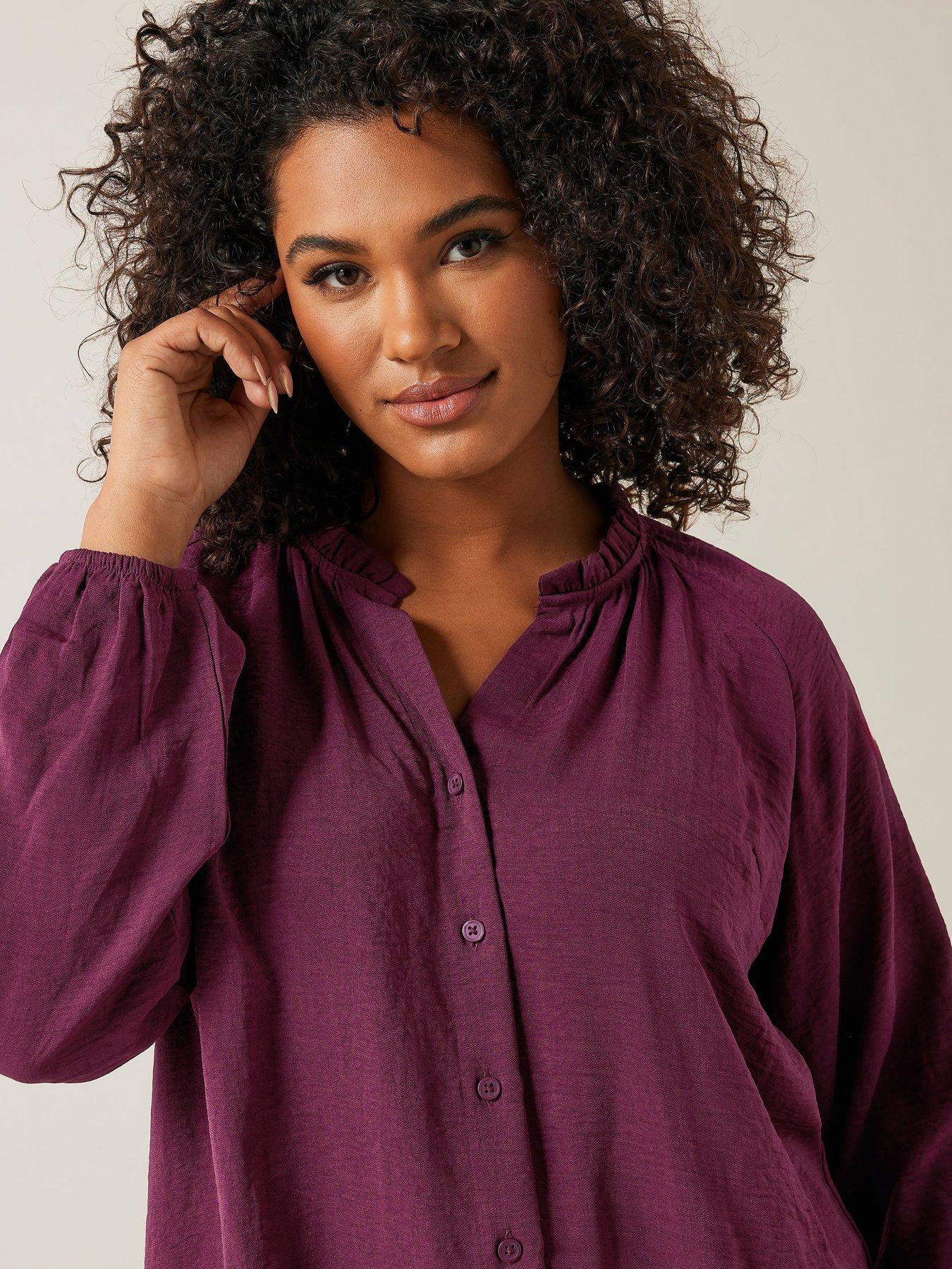  image of evans-gypsy-blouse-purple
