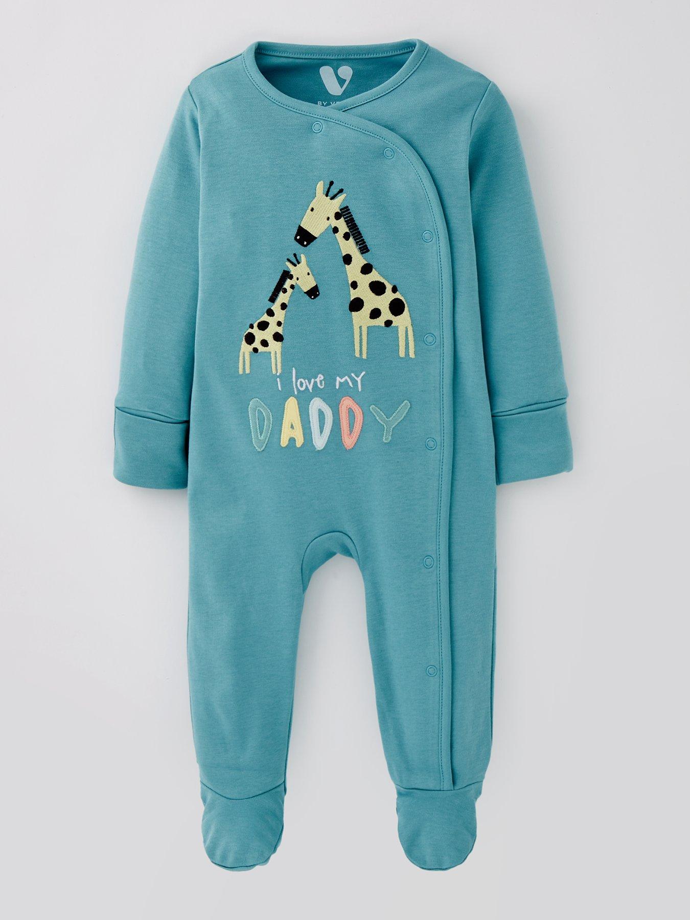  image of mini-v-by-very-baby-boy-3-pack-mummy-and-daddy-sleepsuits-multi