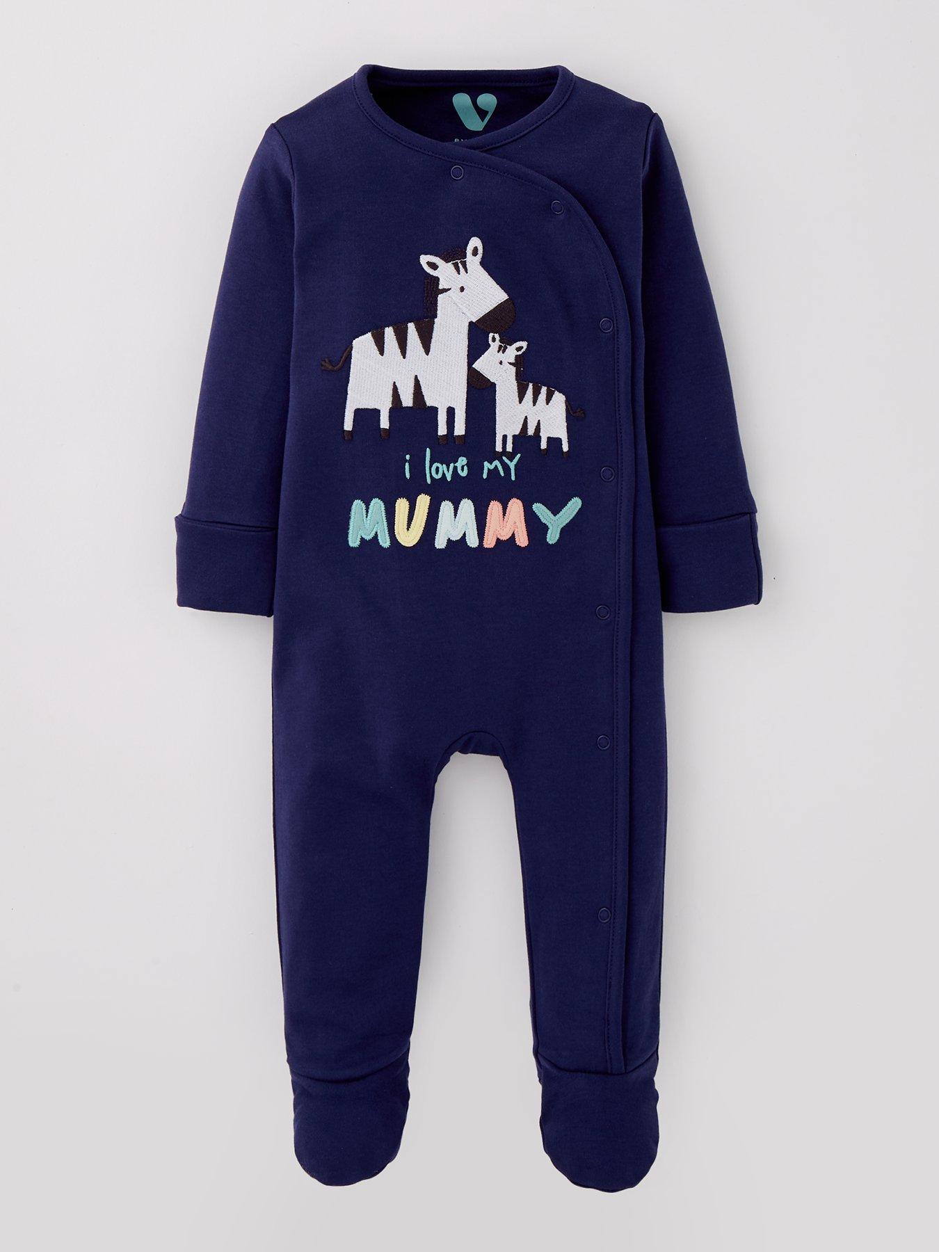  image of mini-v-by-very-baby-boy-3-pack-mummy-and-daddy-sleepsuits-multi