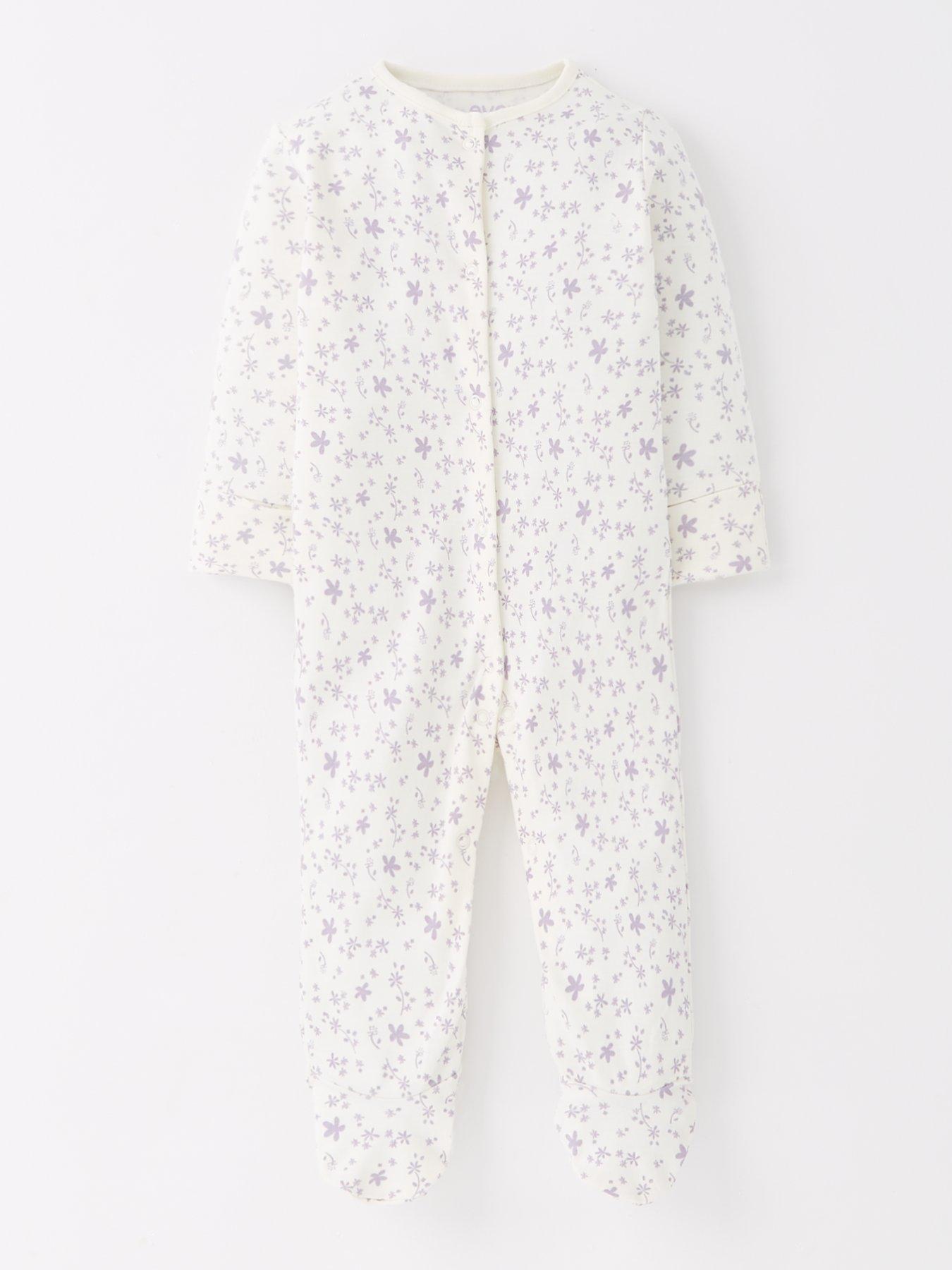  image of everyday-baby-girl-3-pack-multi-print-sleepsuits-multi