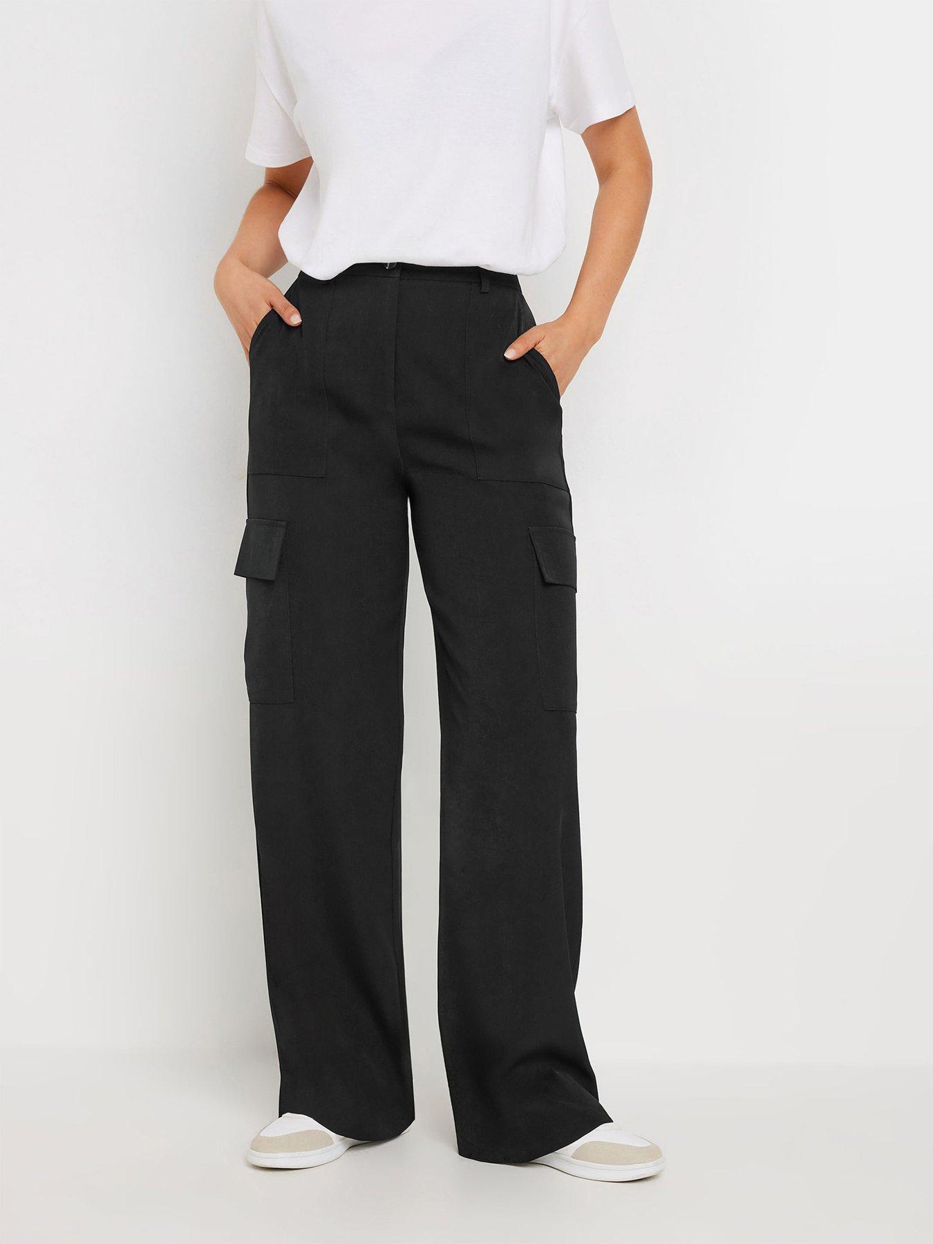 undefined Tall Tailored Cargo Trousers 34" - Black