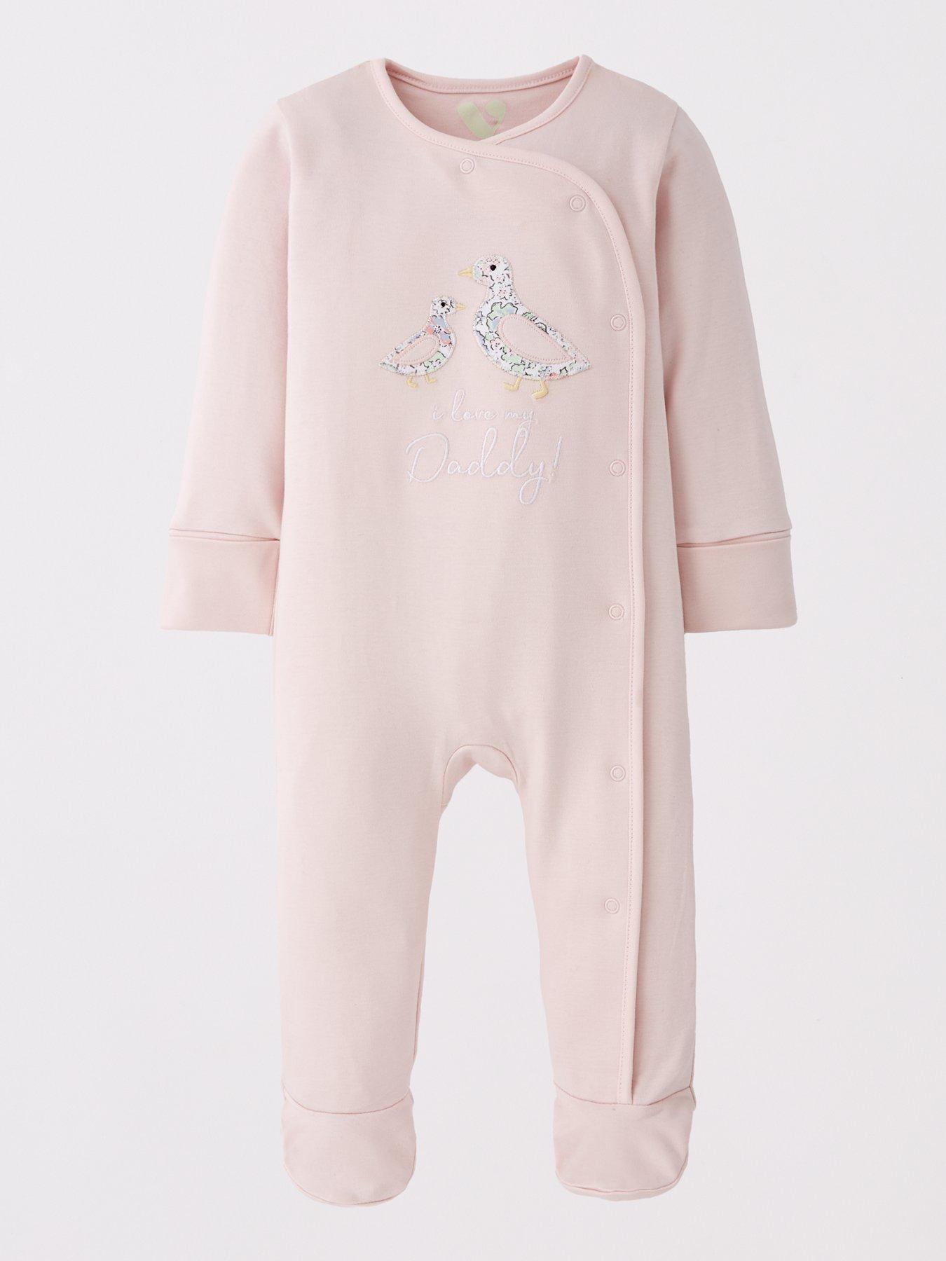  image of mini-v-by-very-baby-girl-3-pack-mummy-and-daddy-sleepsuits-multi
