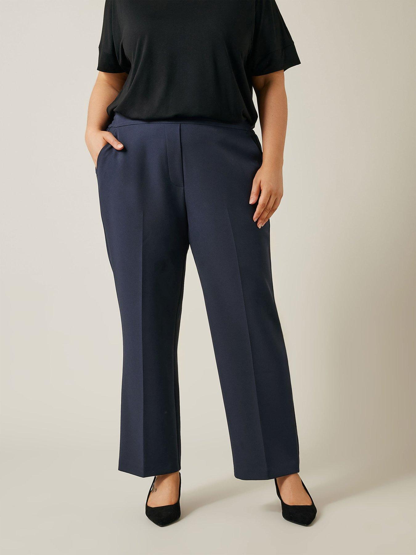 undefined Wide Leg Trouser 29" - Blue