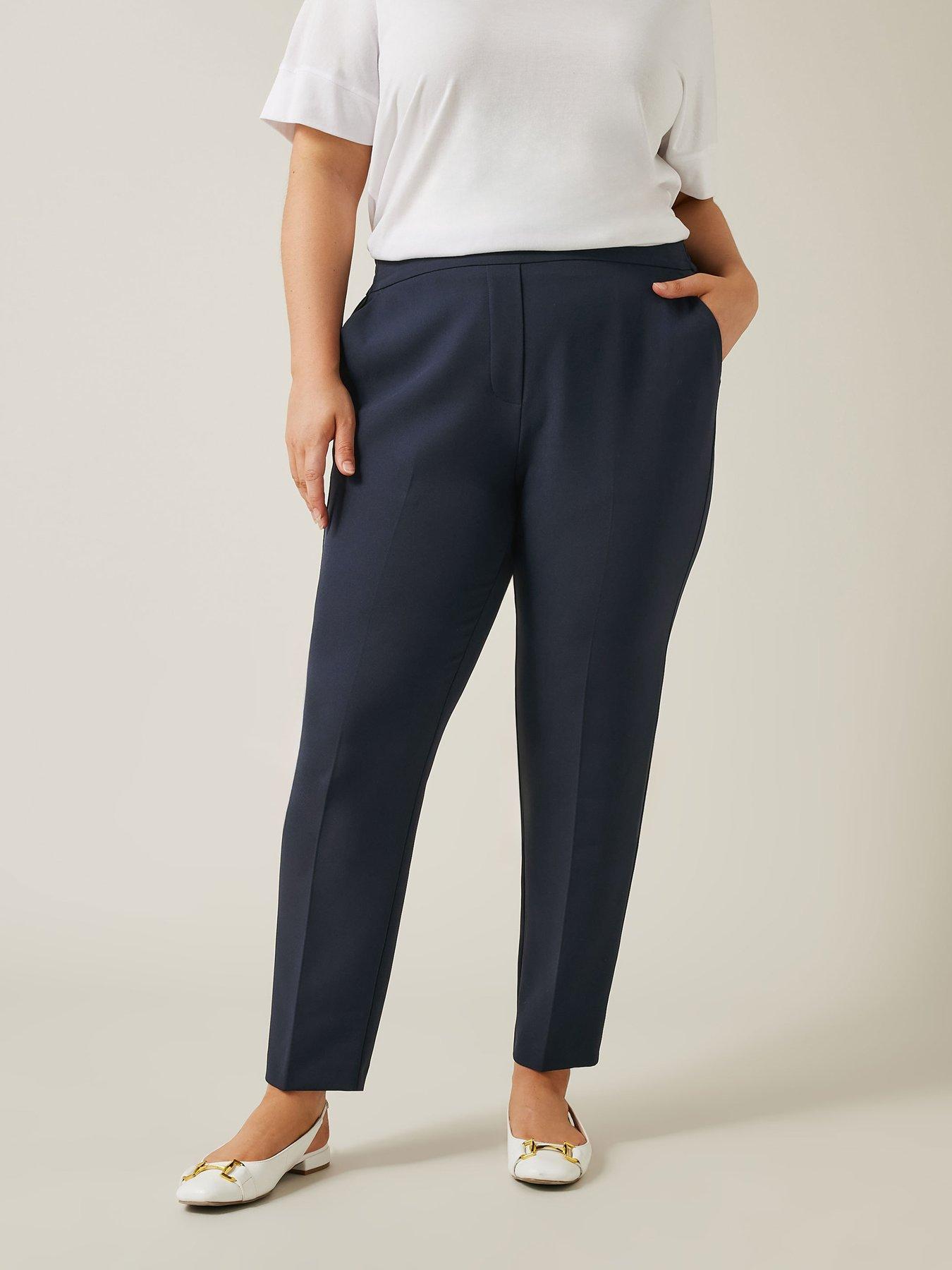 undefined Tapered Leg Trouser 29" - Blue