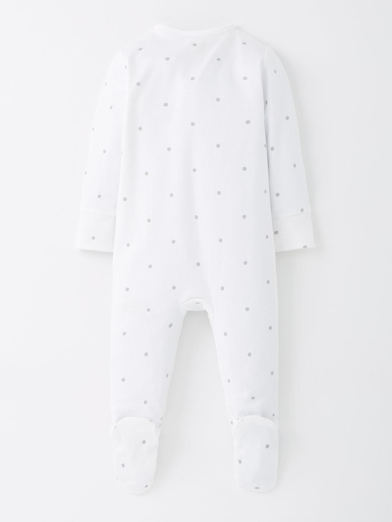 image of mini-v-by-very-baby-unisex-mummys-dream-came-true-sleepsuit-white