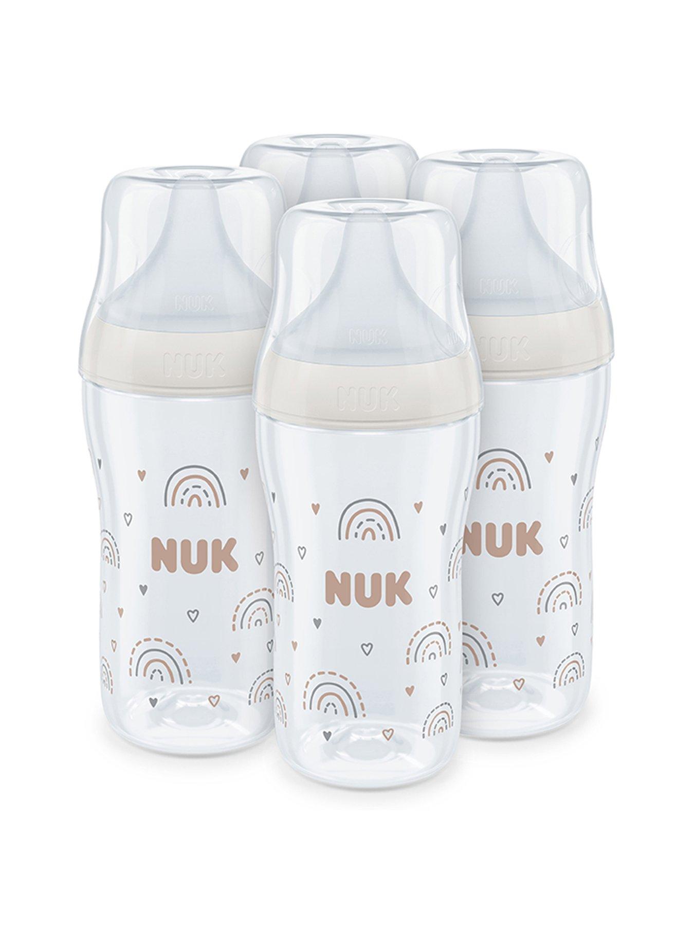 Nuk PERFECT MATCH TEMPERATURE CONTROL BOTTLE x4 260ml- RAINBOW DESIGN - Multi