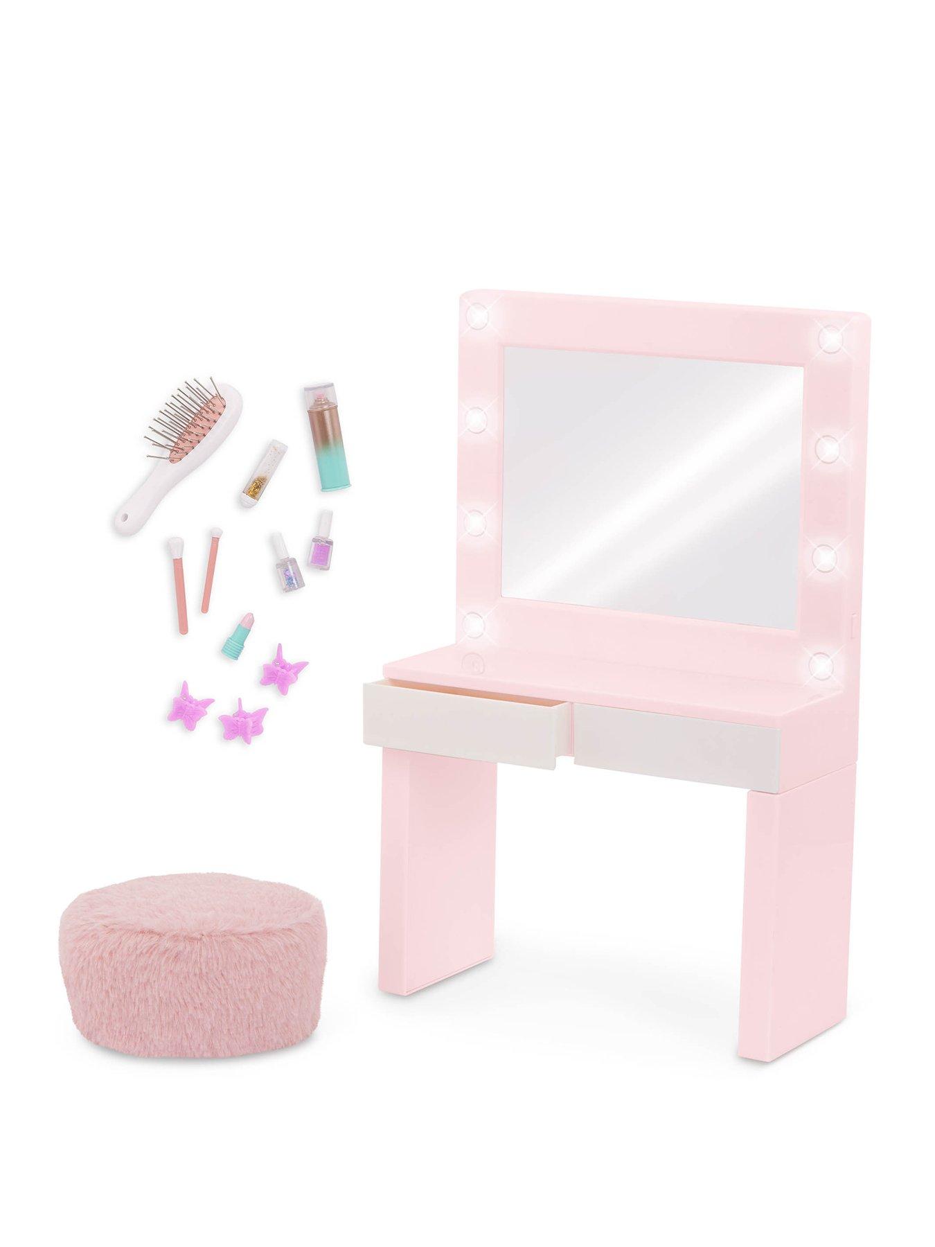 our-generation-glam-glow-46-cm-doll-vanity-table