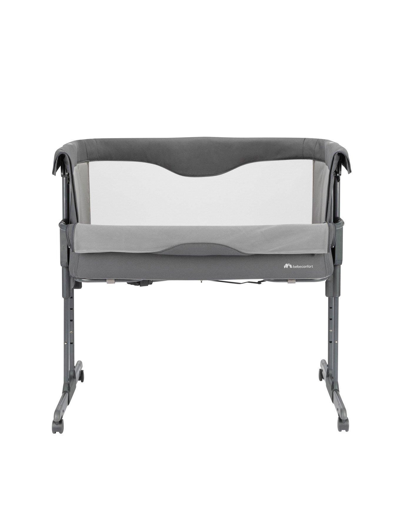  image of bebe-confort-amara-fast-fold-bedside-crib-tinted-graphite