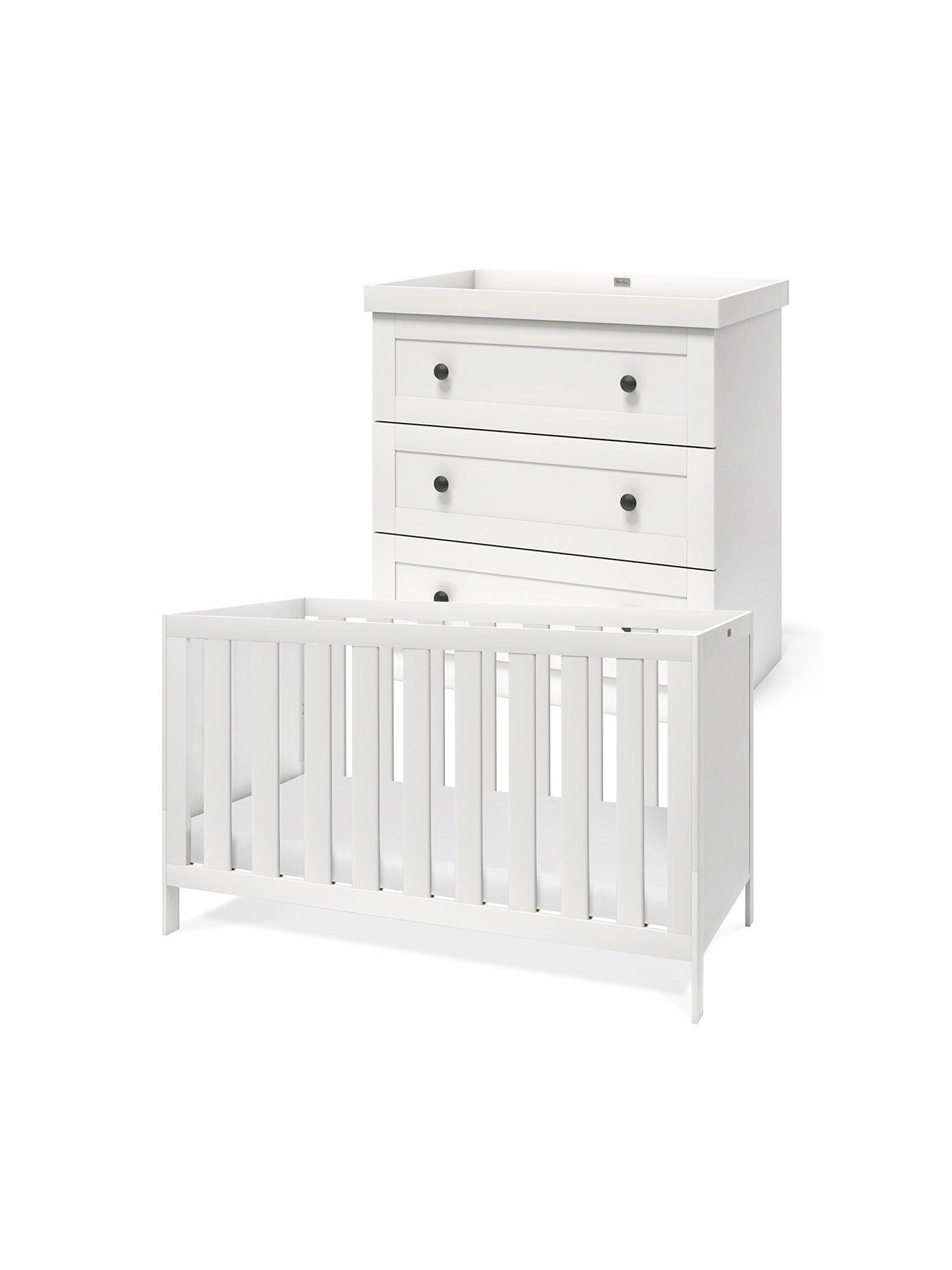 silver-cross-bromley-whitenbsp--2-piece-set-cot-bed-and-dresser