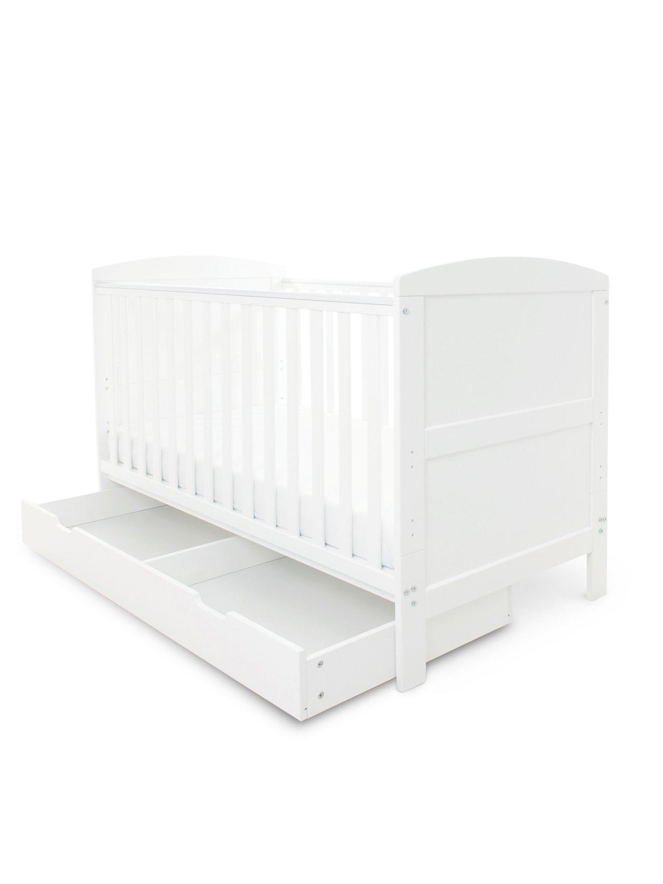 undefined Coleby Classic Cot Bed  &  Under Drawer - White